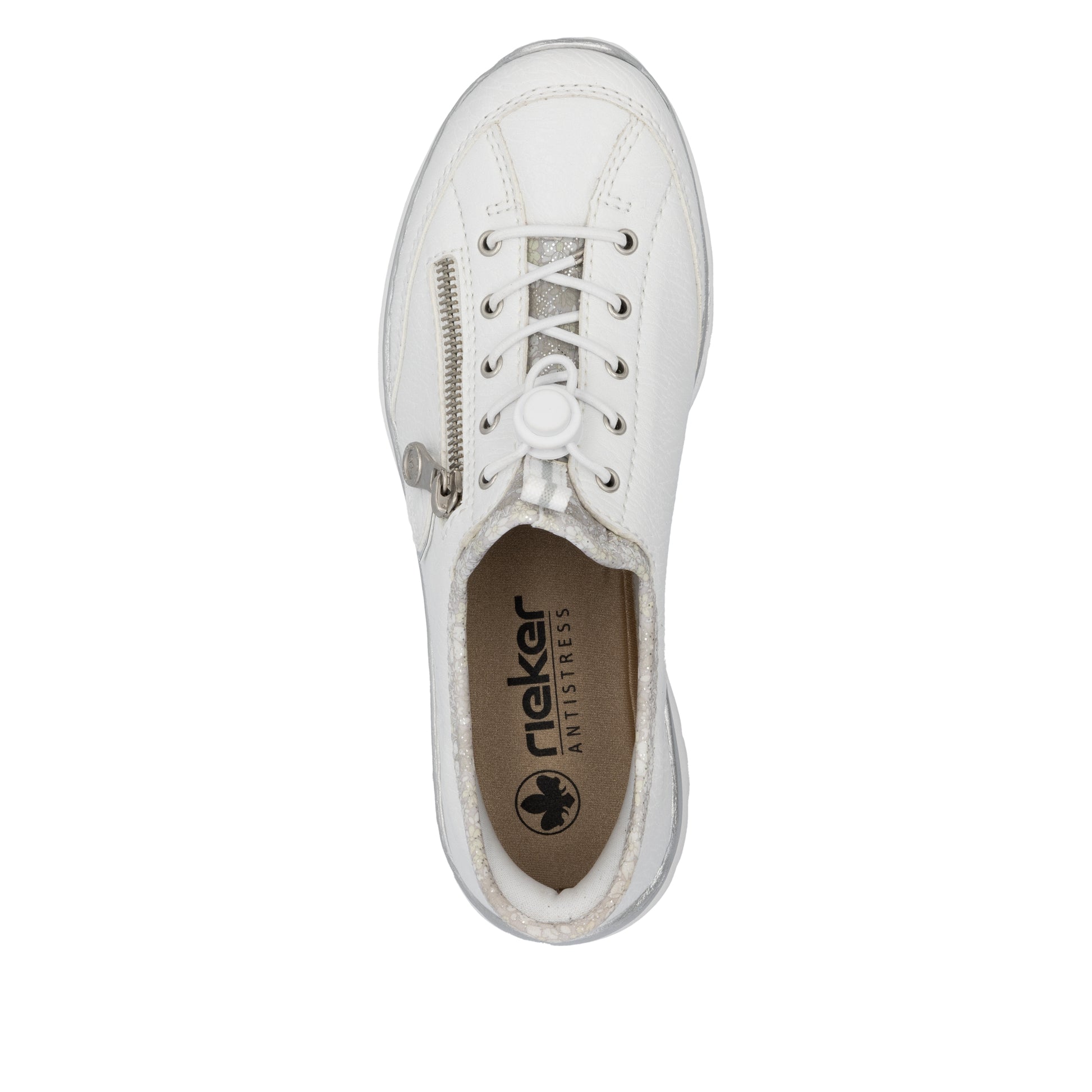 White Elasticated Shoes for Women | Rieker L32F1-80