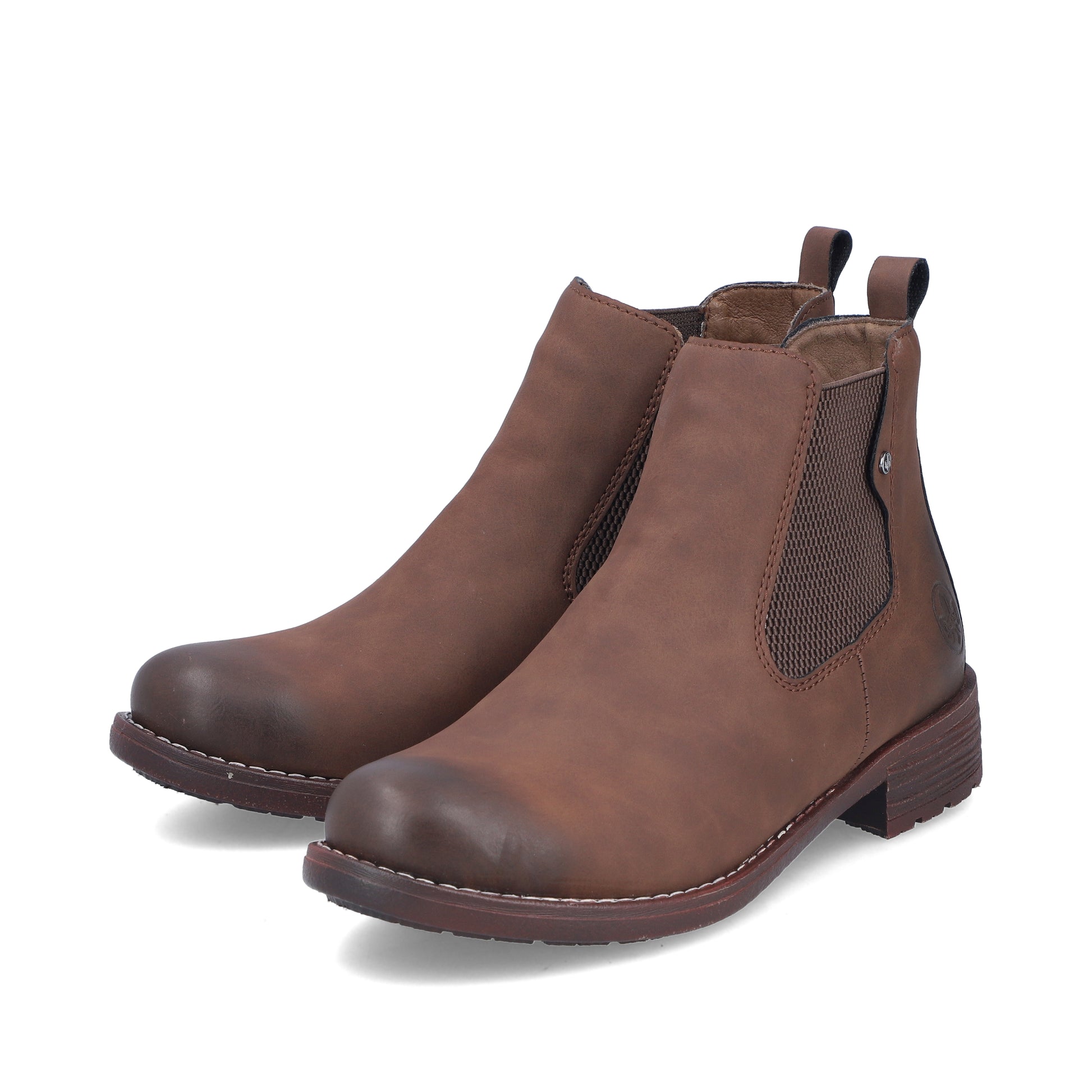 Brown Elasticated Boots for Women | Rieker 79450-24