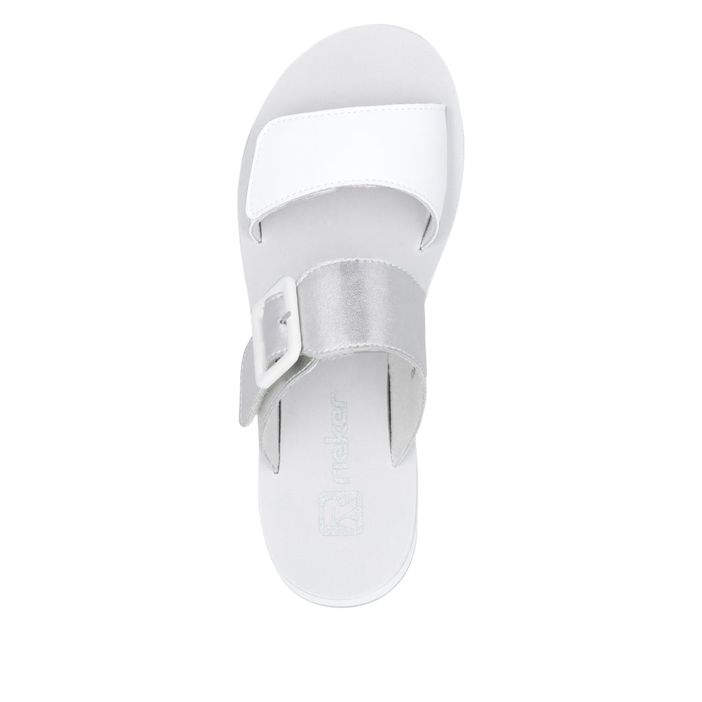 White Hook & Loop Sandals for Women | Rieker W3050-90