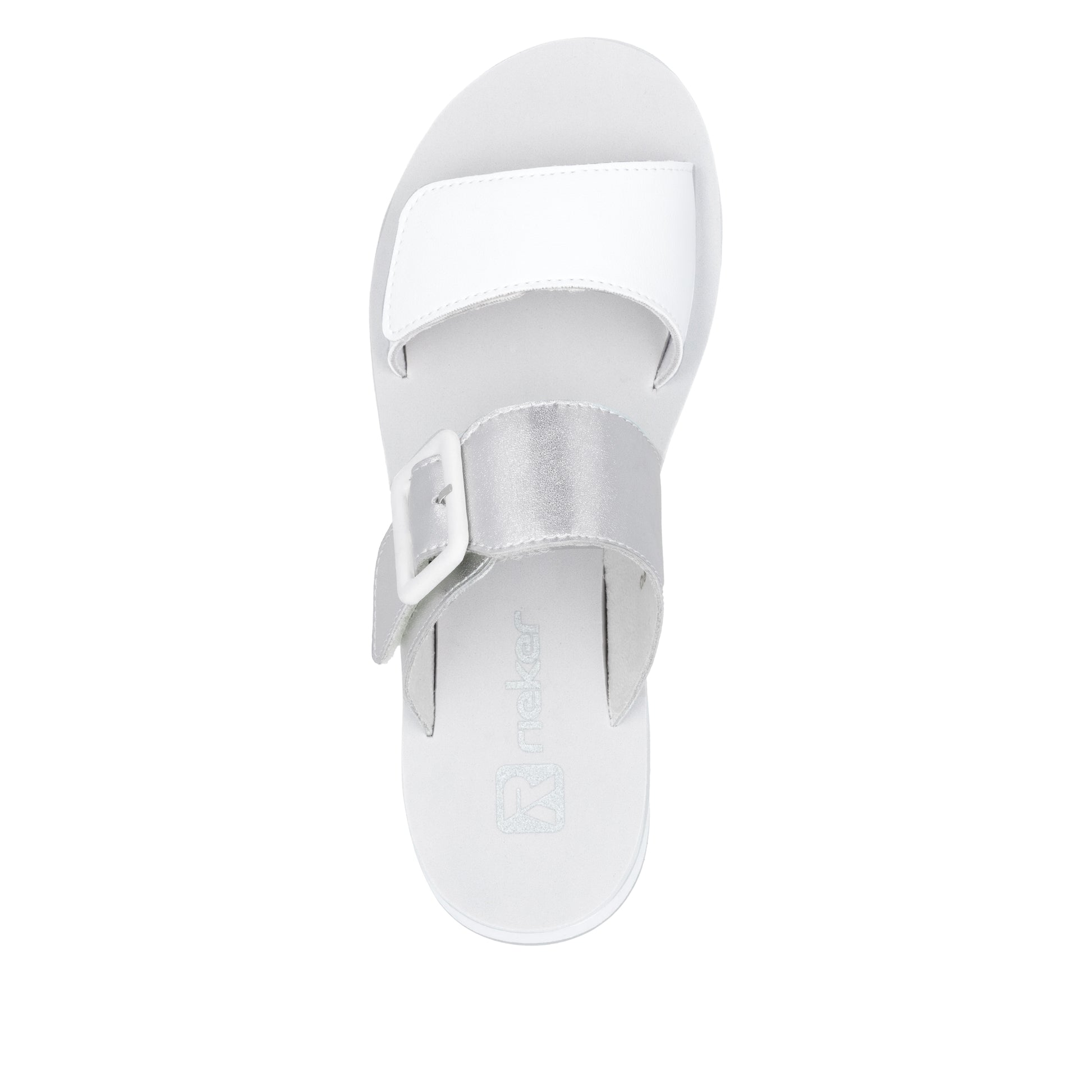 White Hook & Loop Sandals for Women | Rieker W3050-90