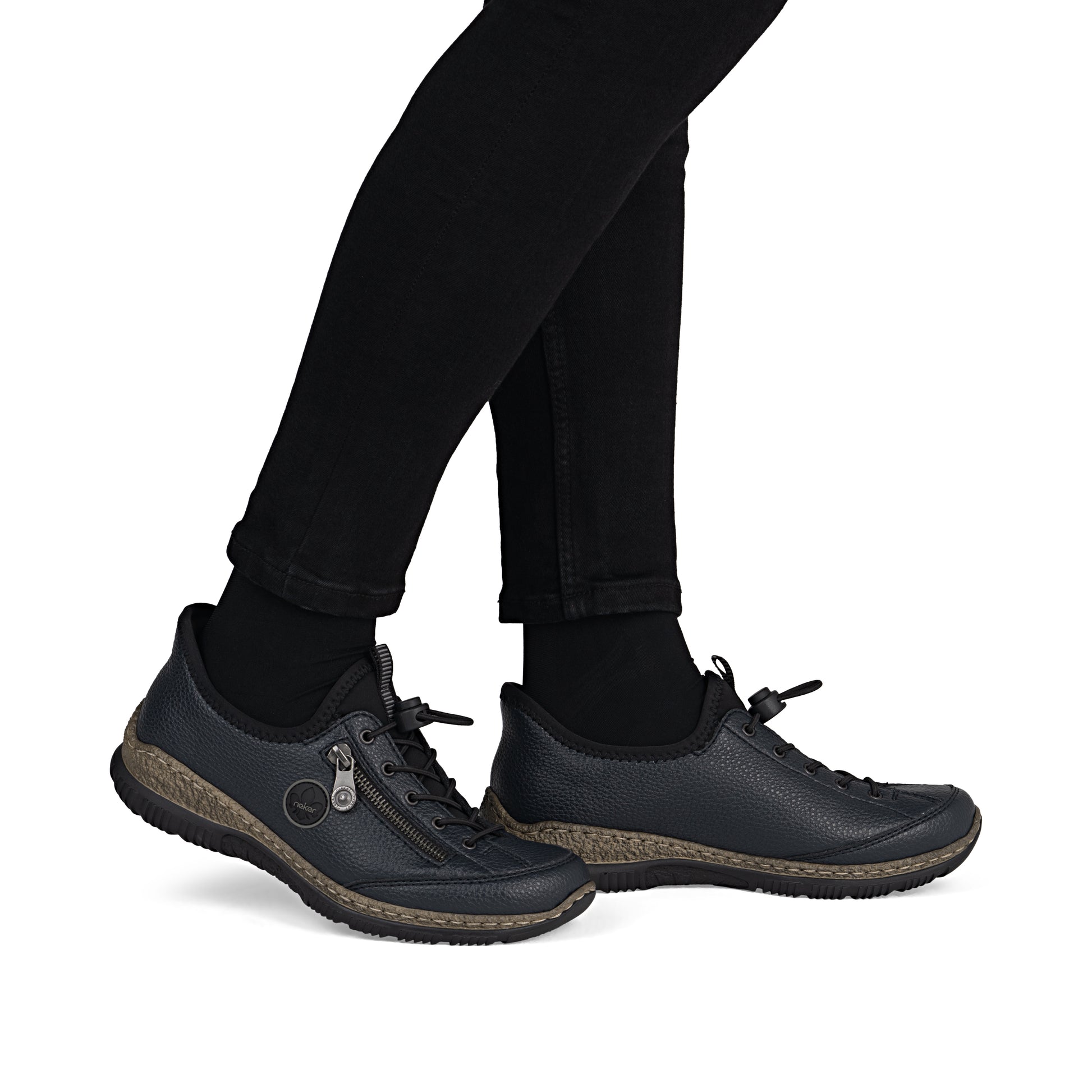 Blue Elasticated Shoes for Women | Rieker N3267-15
