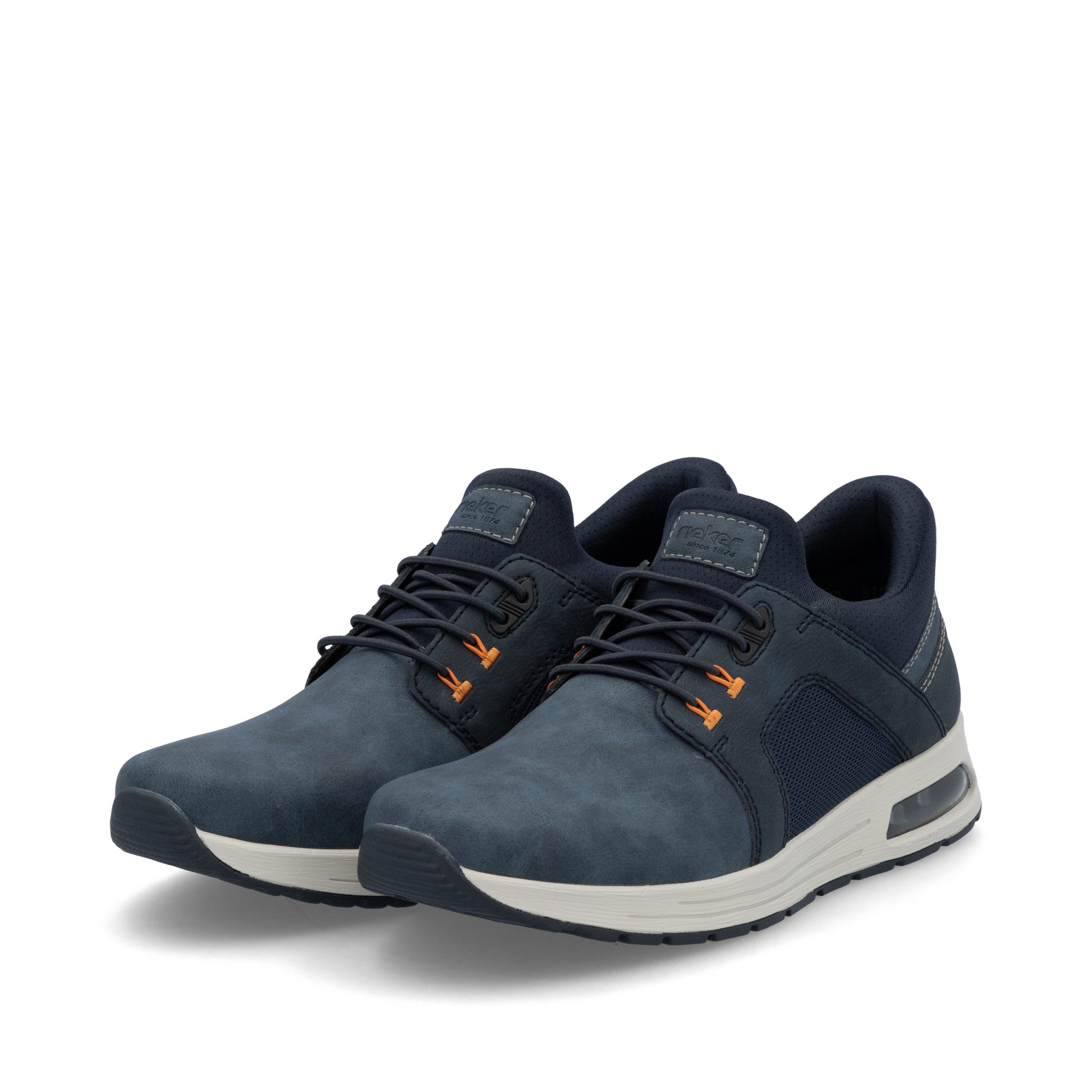 Blue Elasticated Shoes for Men | Rieker B1053-14