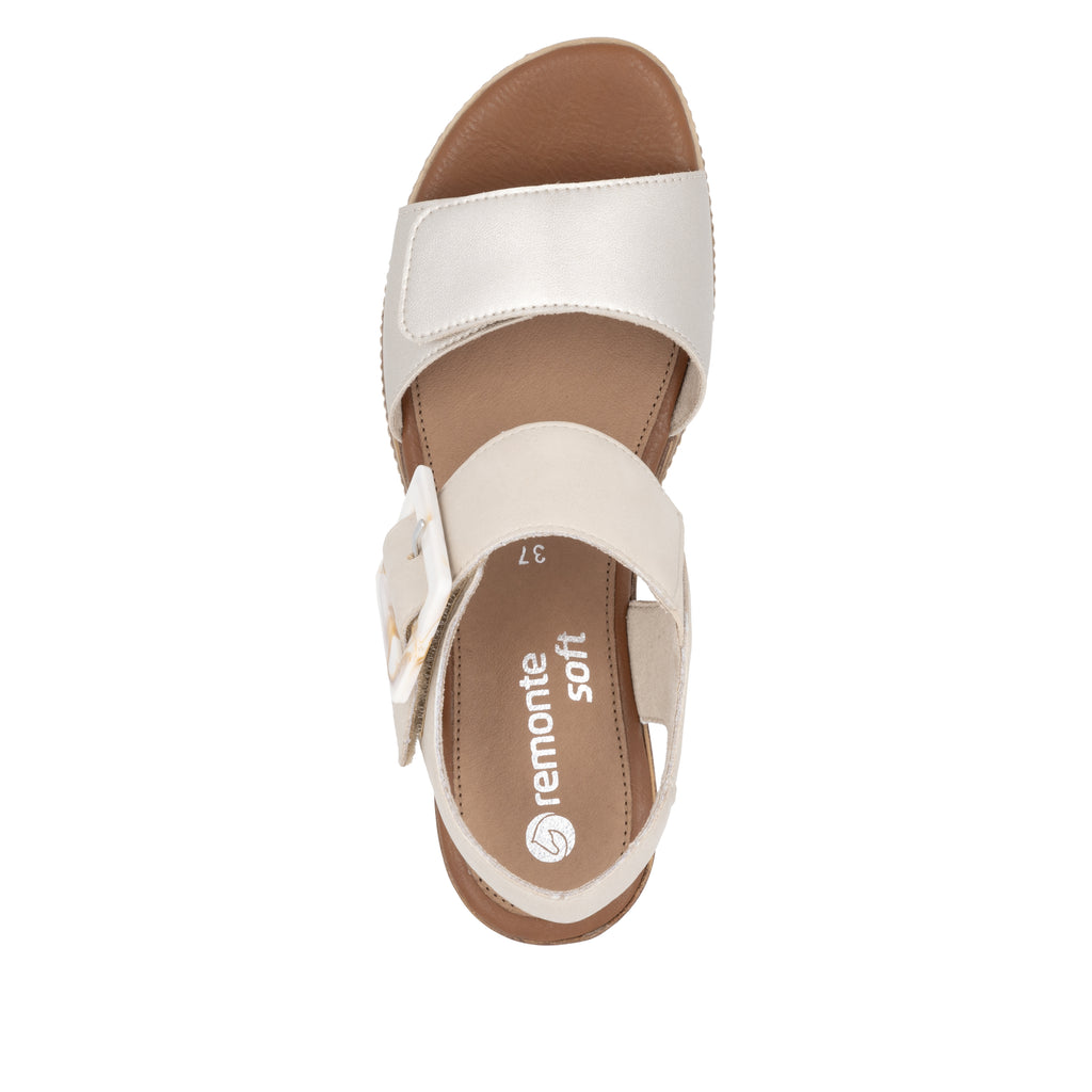 Beige Hook & Loop Sandals for Women | Remonte D2L53-60