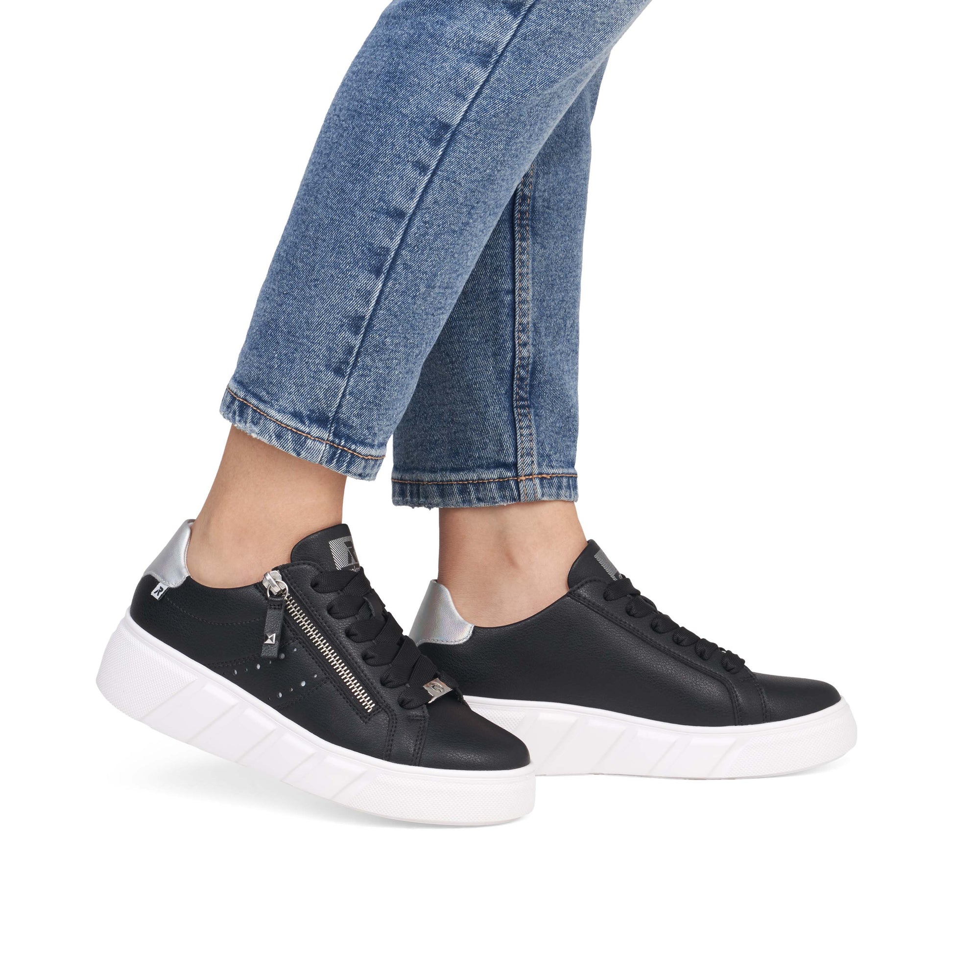 Black Zip Shoes for Women | Rieker W2605-00
