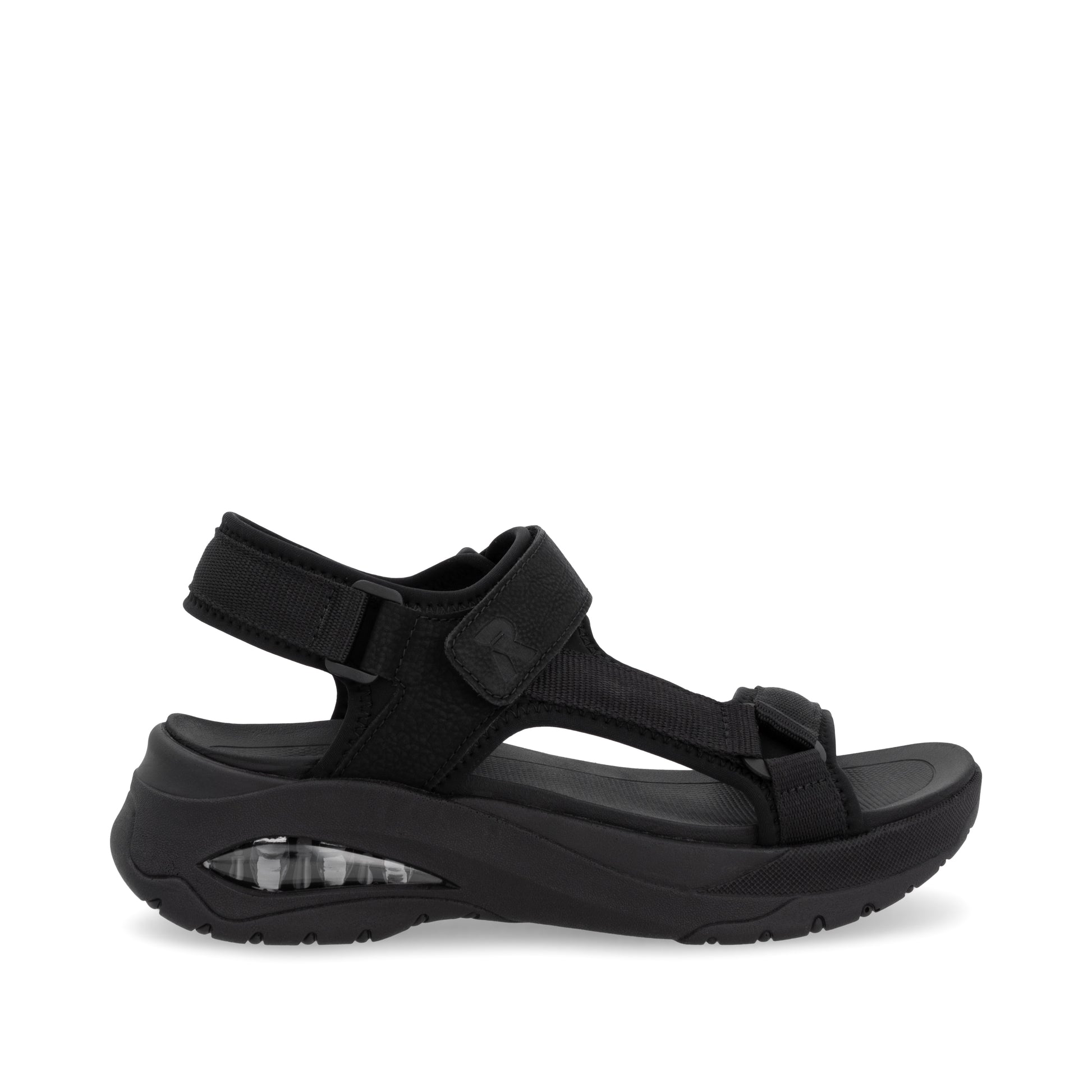 Black Hook & Loop Sandals for Women | Rieker W3151-00