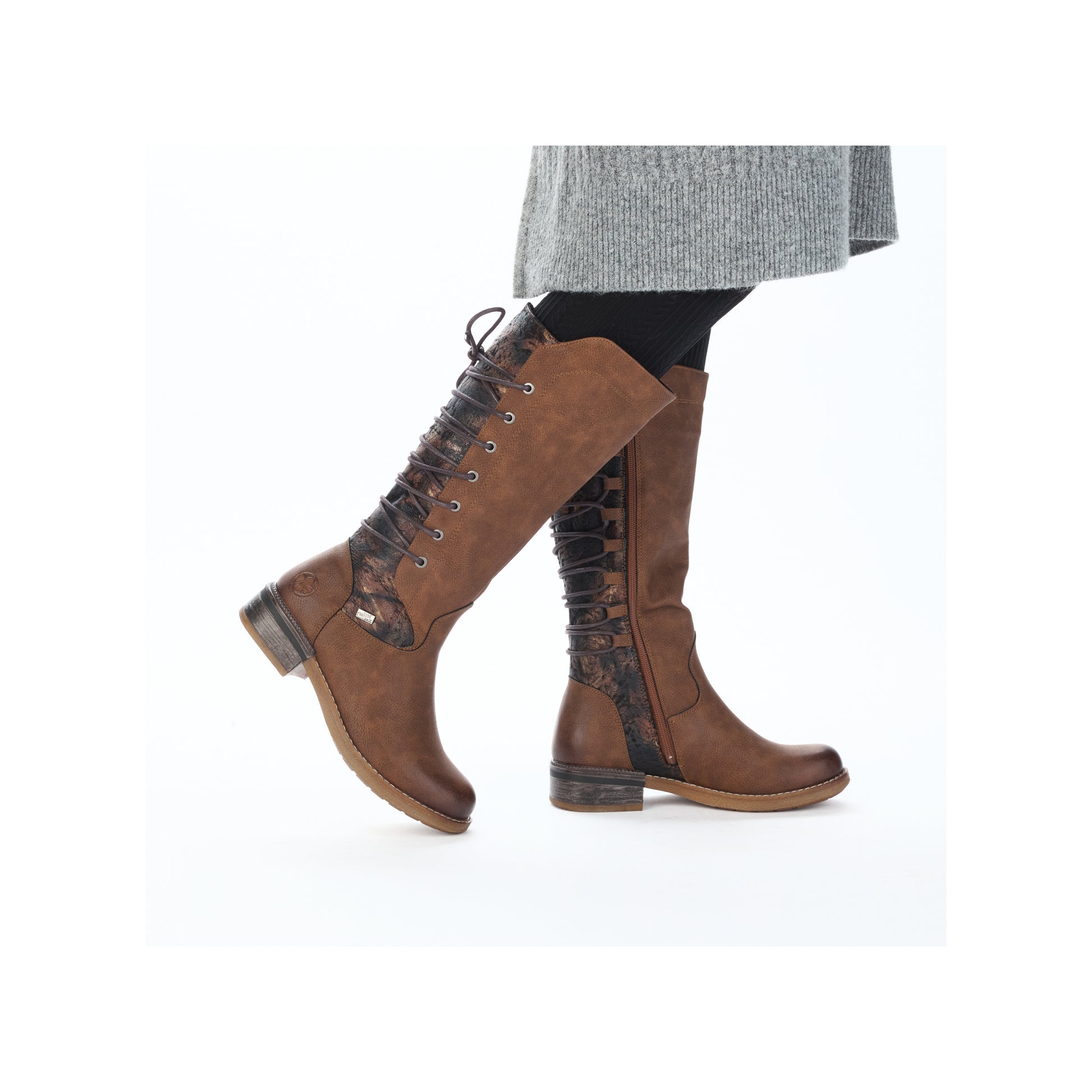 Brown Zip Boots for Women | Rieker 94693-24