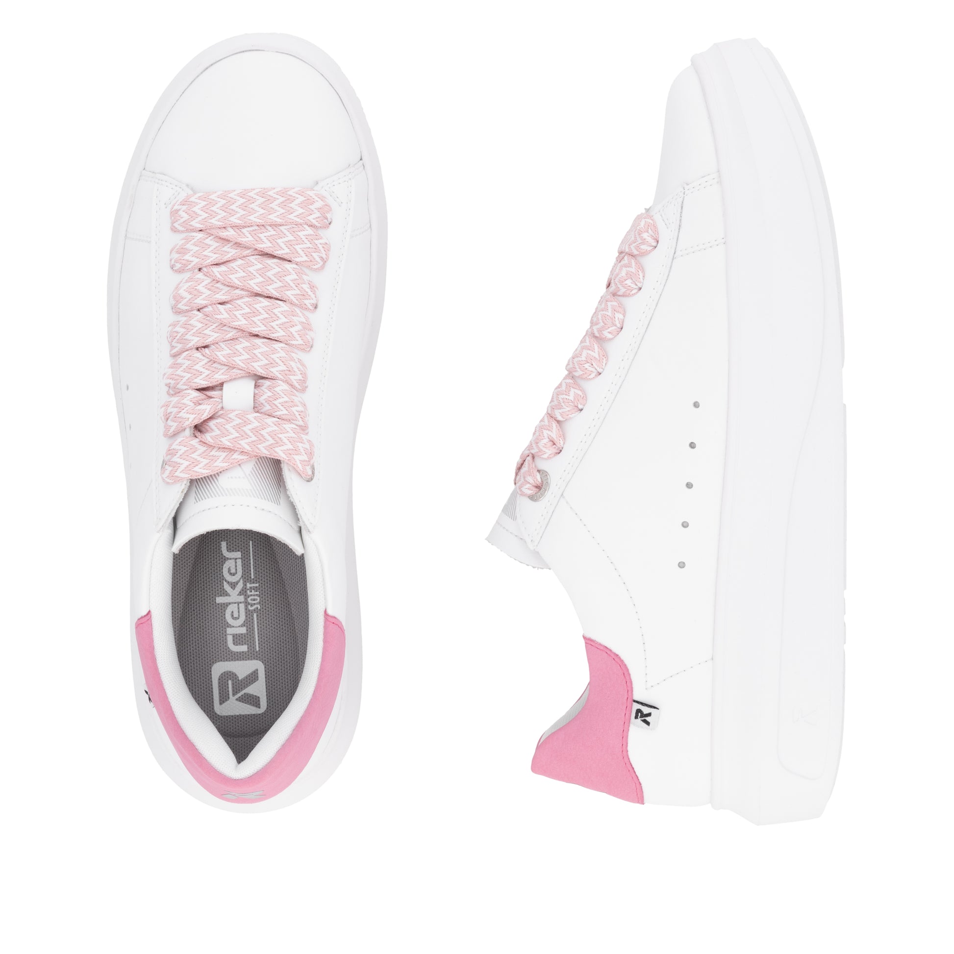 White Elasticated Shoes for Women | Rieker W1201-82
