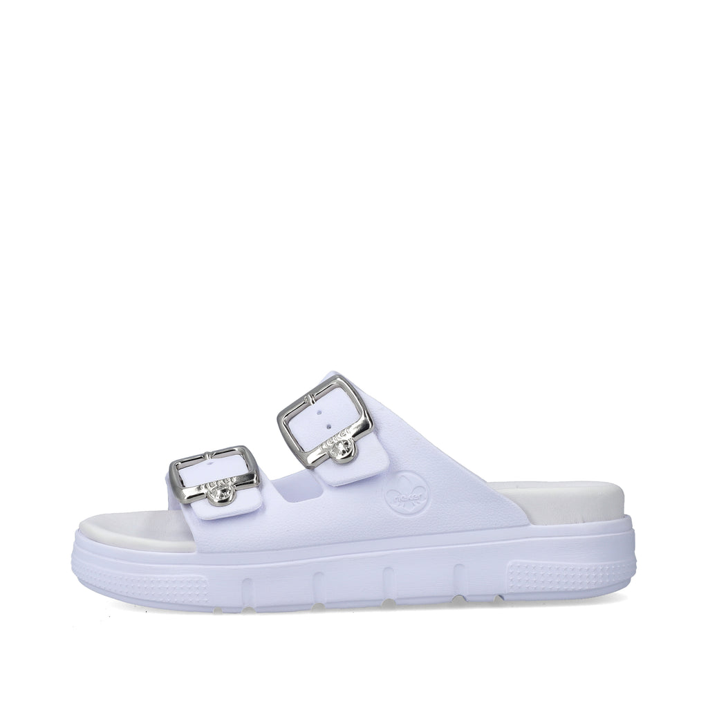 White Buckle Sandals for Women | Rieker P2180-80