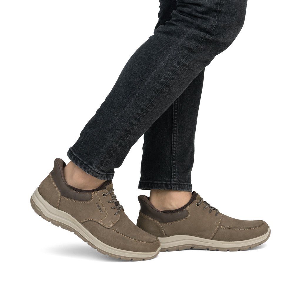 Brown Elasticated Shoes for Men | Rieker 03656-24