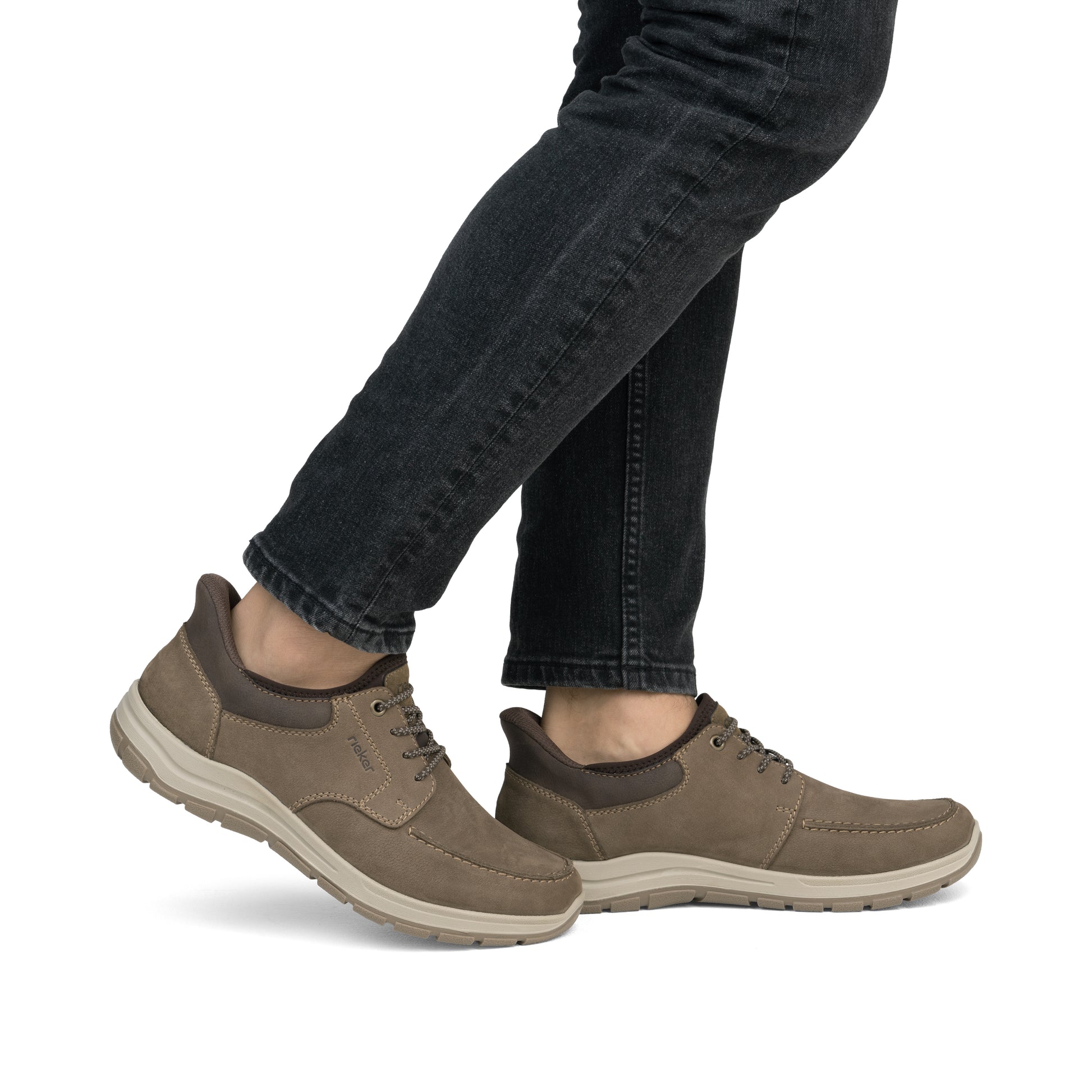 Brown Elasticated Shoes for Men | Rieker 03656-24