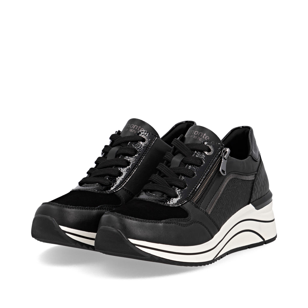 Black Zip Shoes for Women | Remonte D0T16-03