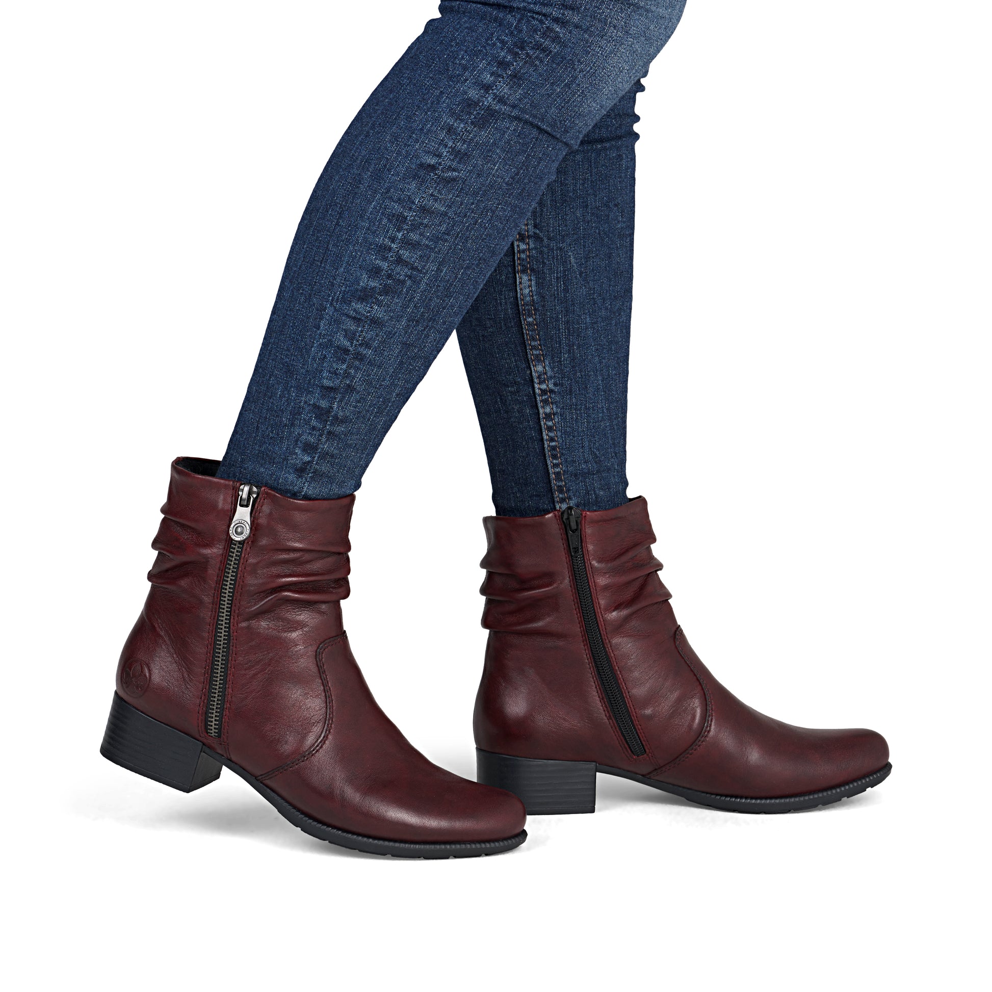 Red Zip Boots for Women | Rieker 78656-35