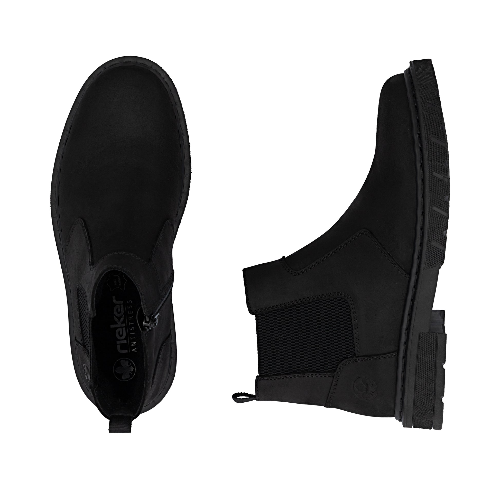 Black Zip Boots for Men | Rieker 31650-00