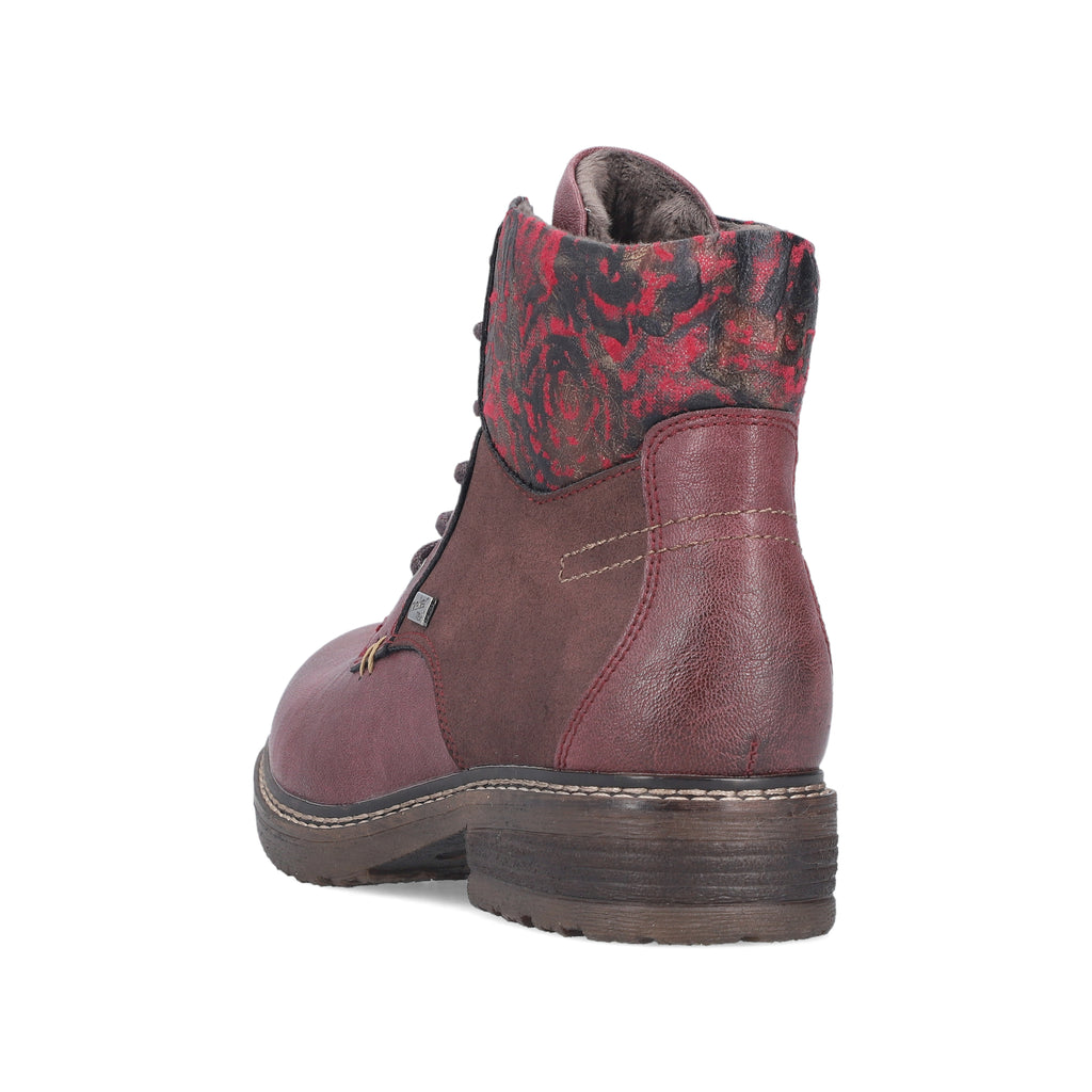 Red Zip Boots for Women | Rieker 94712-35