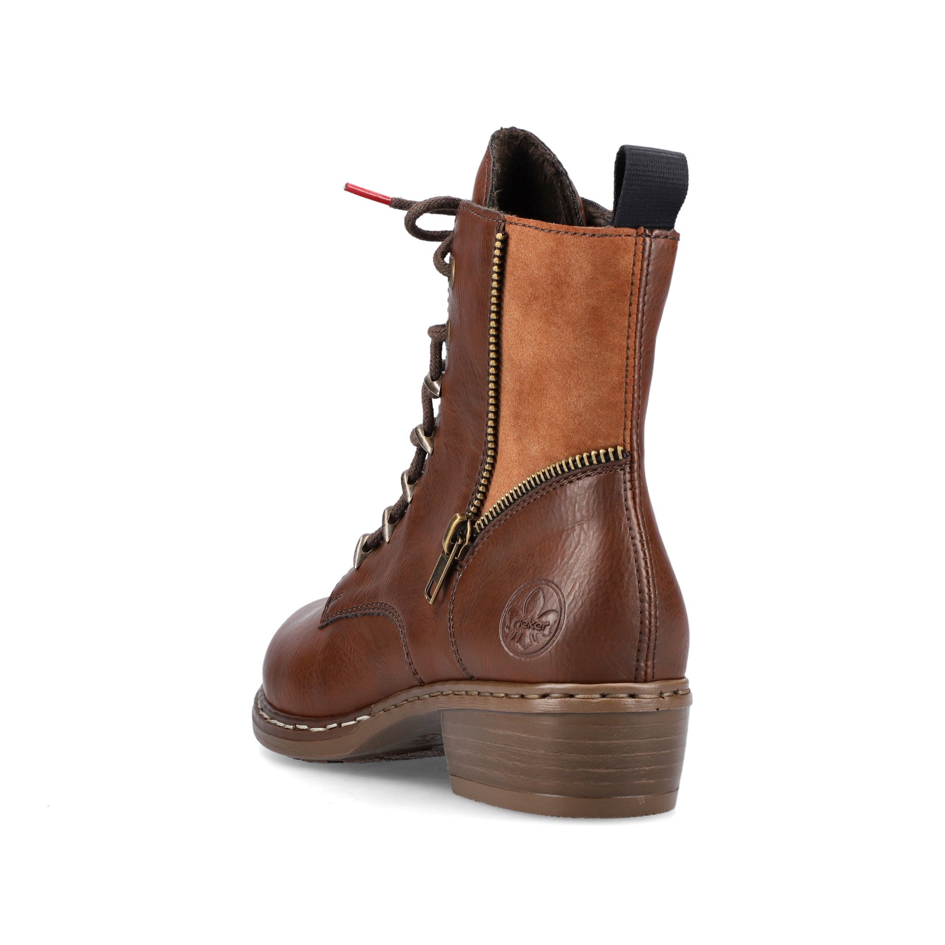 Brown Zip Boots for Women | Rieker Y0800-24