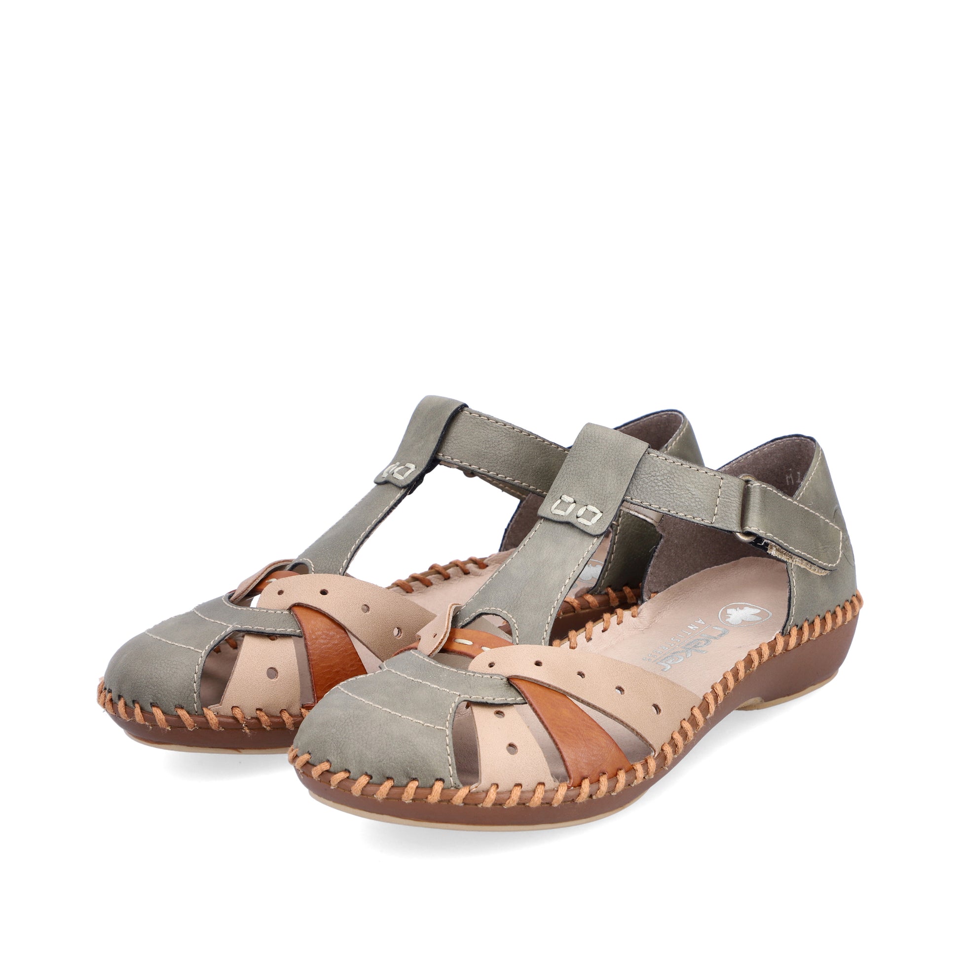 Green Hook & Loop Shoes for Women | Rieker M1655-54