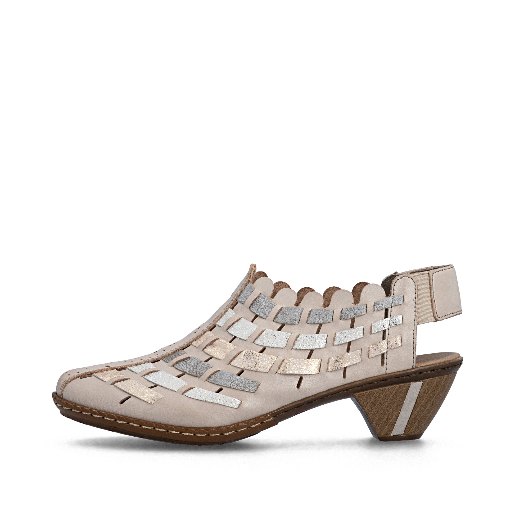 Beige Elasticated Shoes for Women | Rieker 46778-64