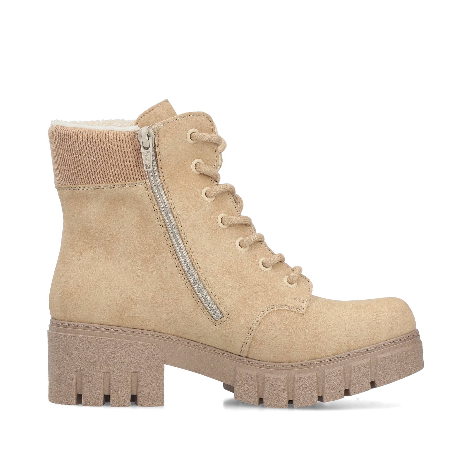 Beige Zip Boots for Women | Rieker 74532-60