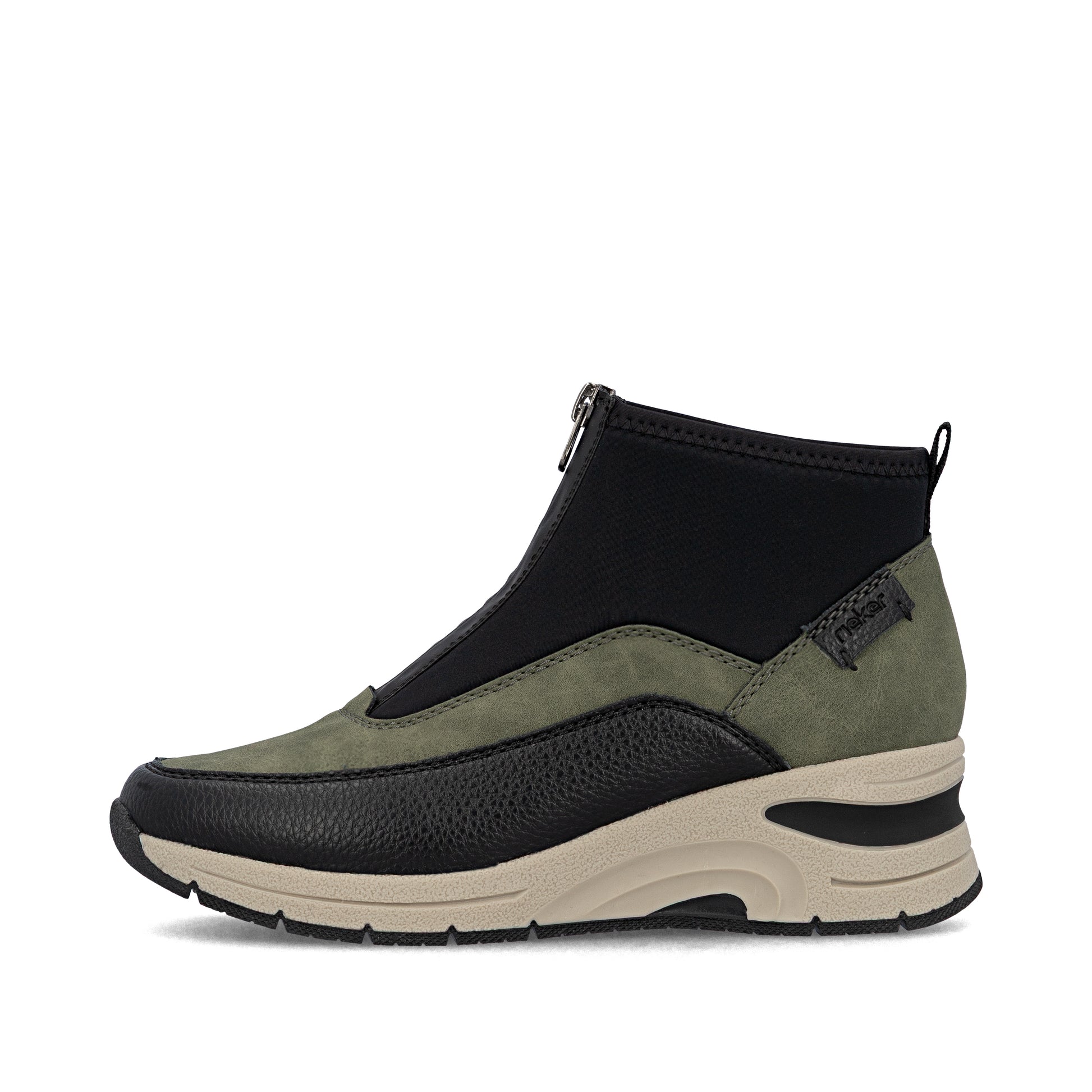 Green Zip Boots for Women | Rieker N9362-54