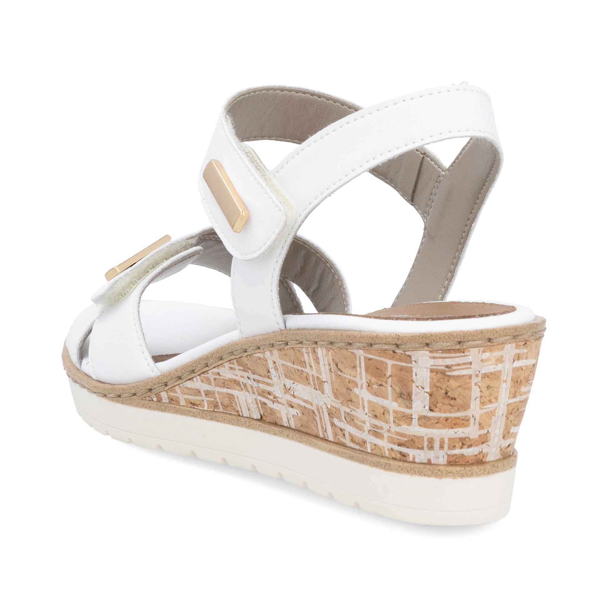 White Hook & Loop Sandals for Women | Remonte R6266-80