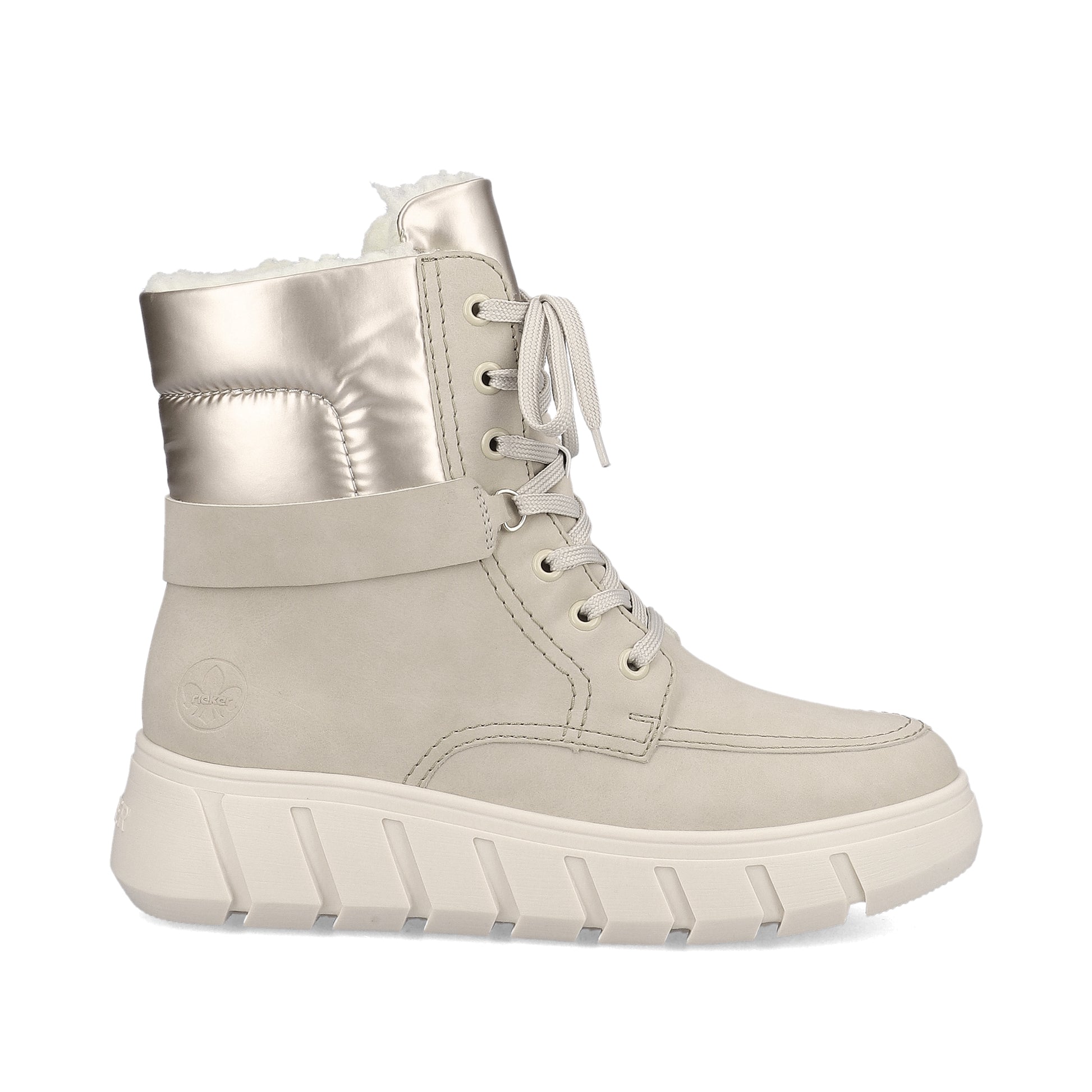 Beige Zip Boots for Women | Rieker Y3503-62