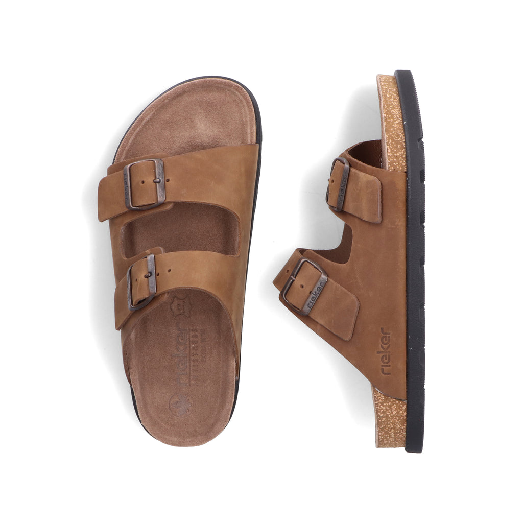 Brown Buckle Sandals for Men | Rieker 21190-26