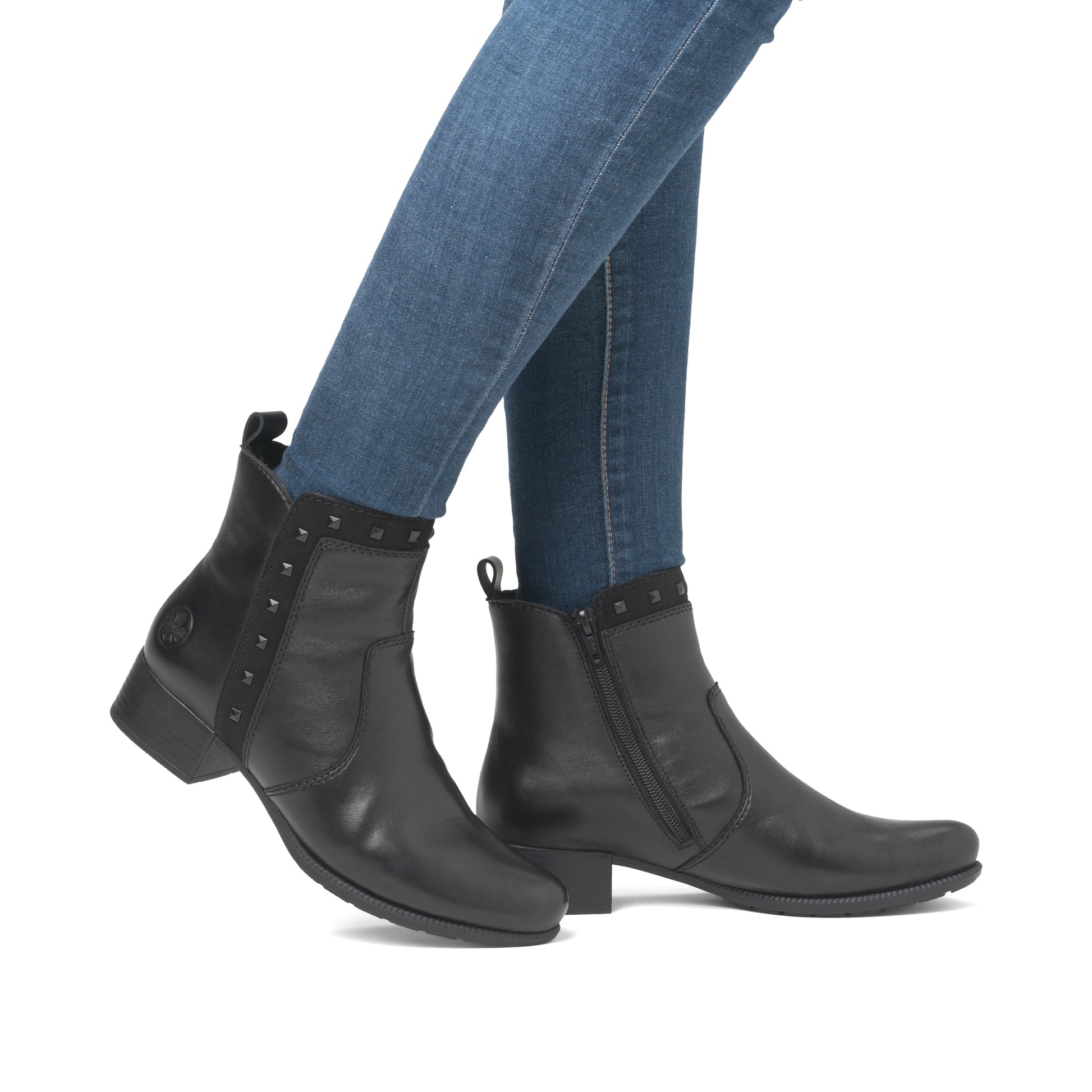 Black Zip Boots for Women | Rieker 78657-00
