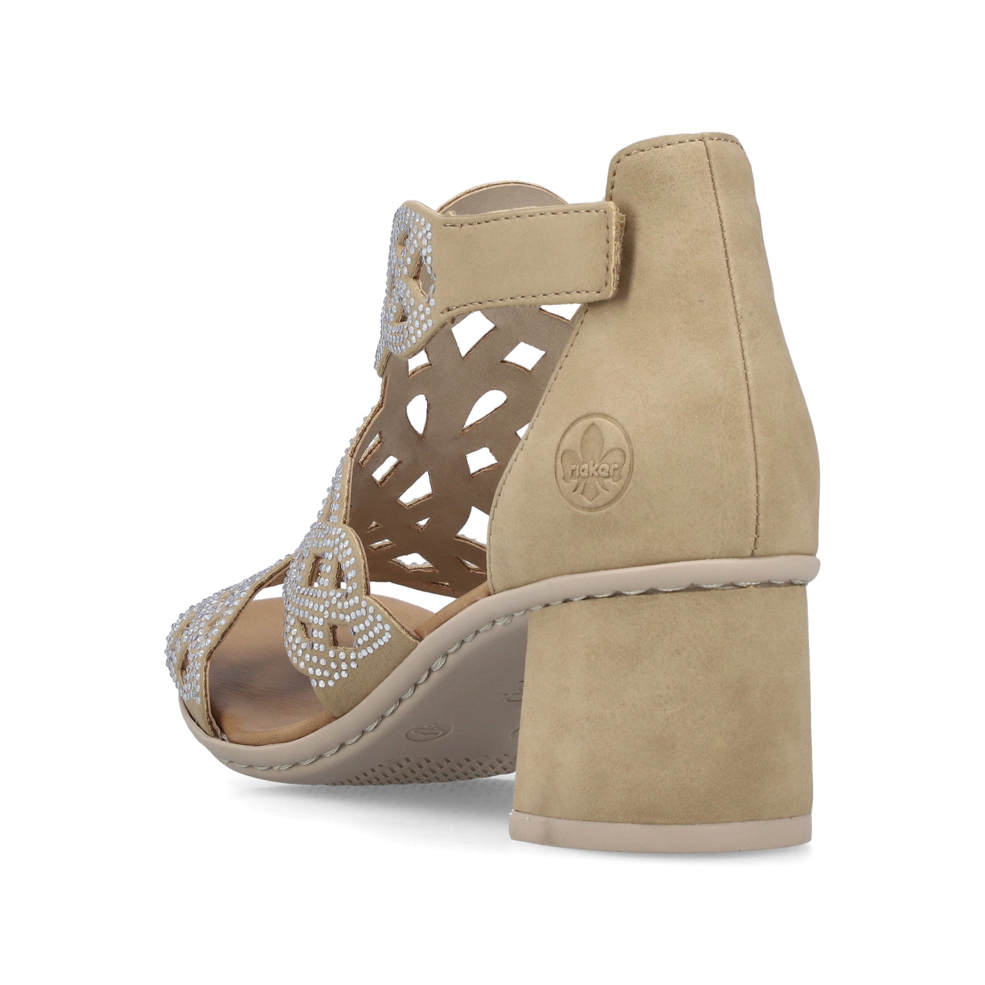 Beige Hook & Loop Sandals for Women | Rieker 64773-61