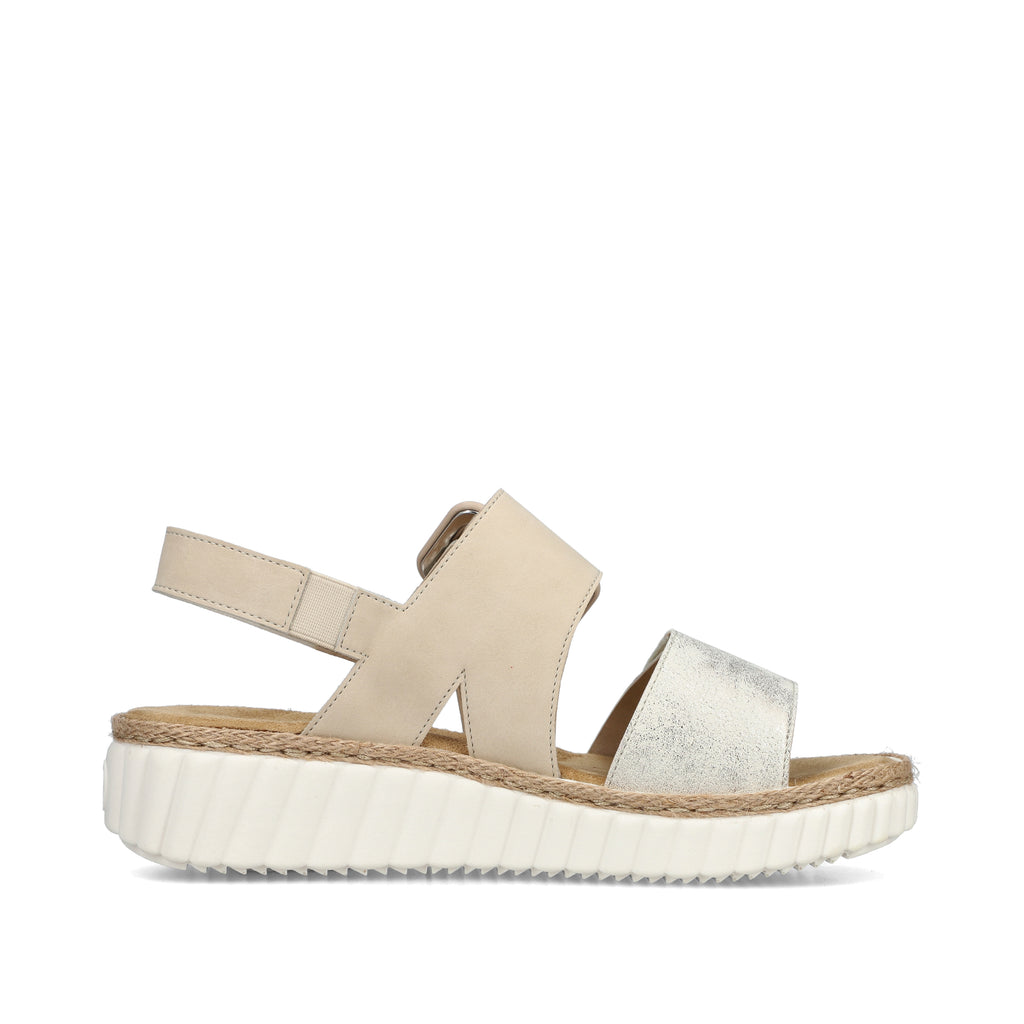 Beige Hook & Loop Sandals for Women | Rieker 69260-60