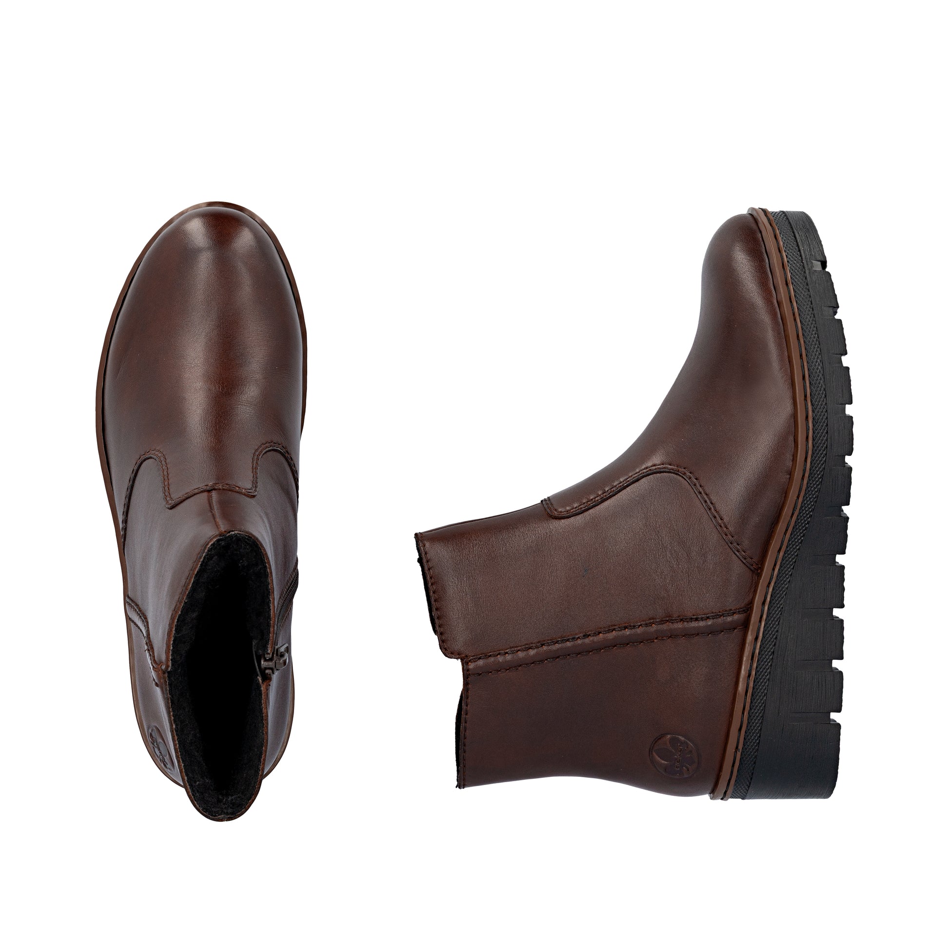 Brown Zip Boots for Women | Rieker X9165-27