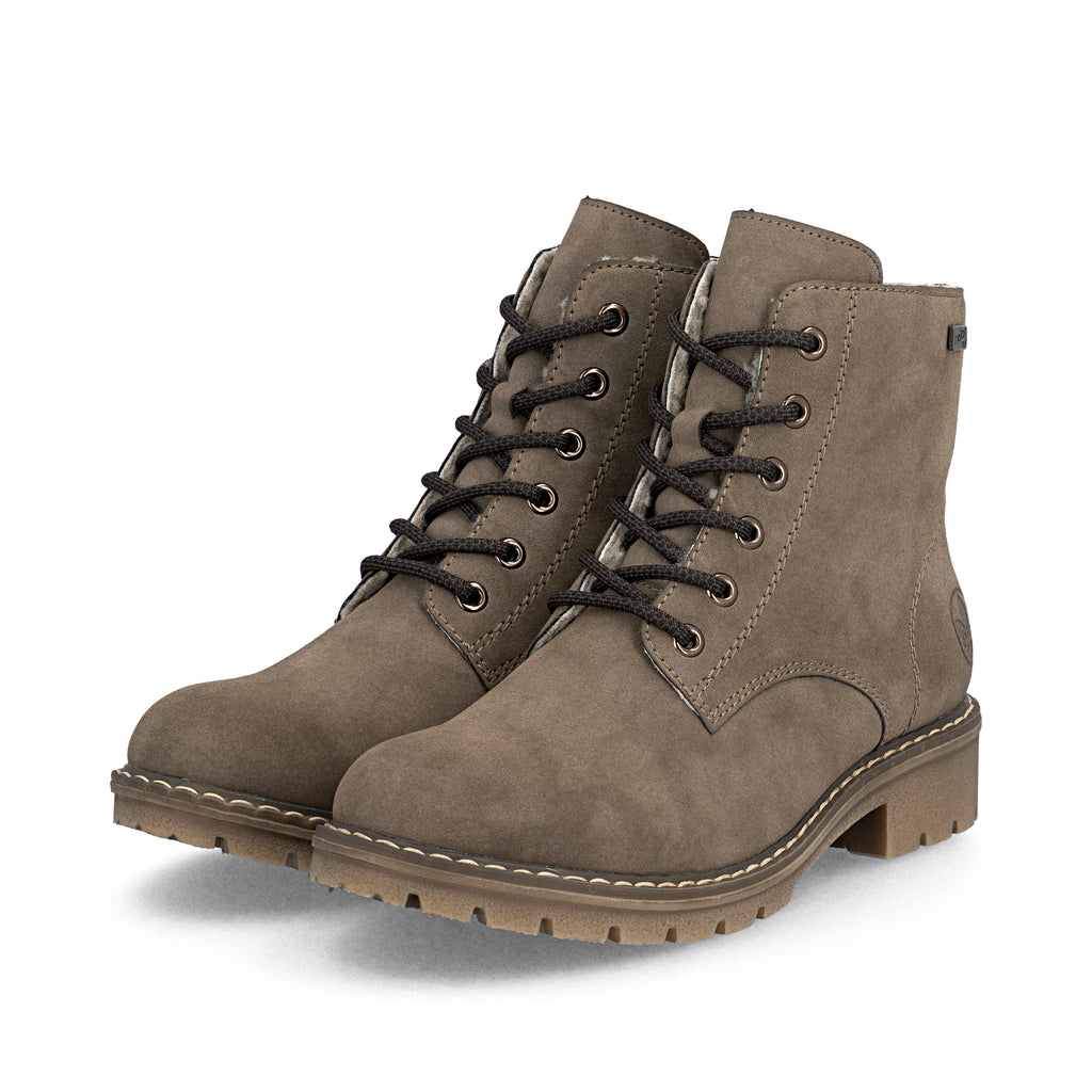 Brown Zip Boots for Women | Rieker Y9103-24