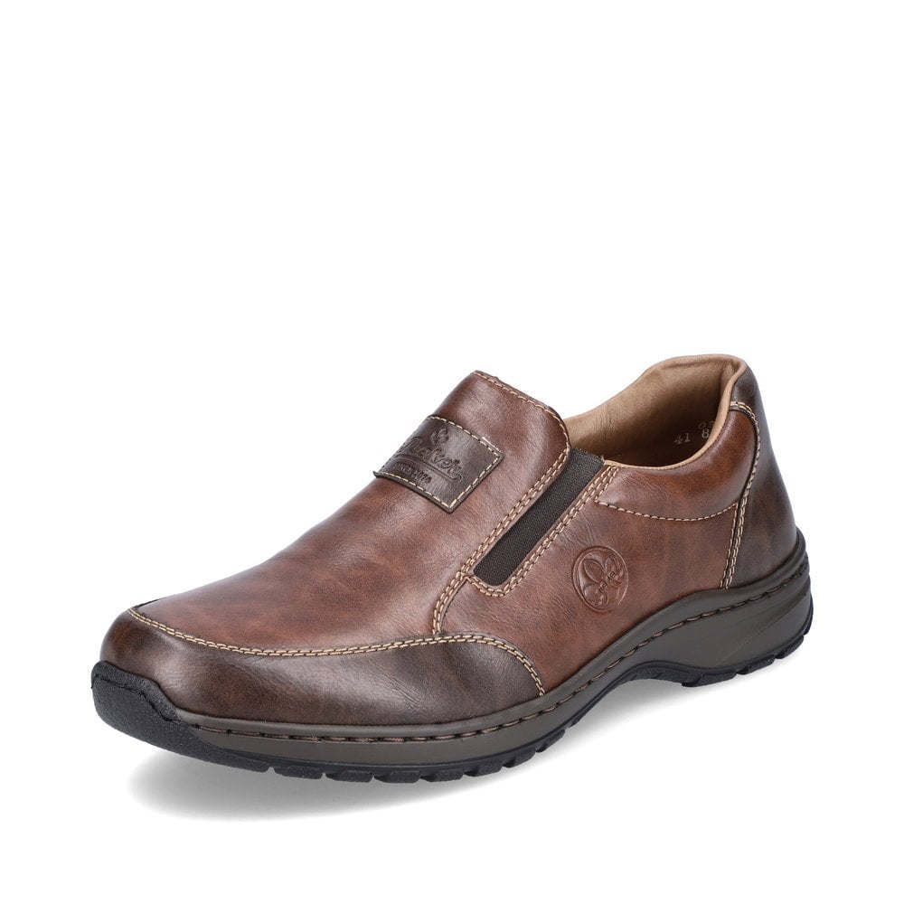 Brown Elasticated Shoes for Men | Rieker 03354-26