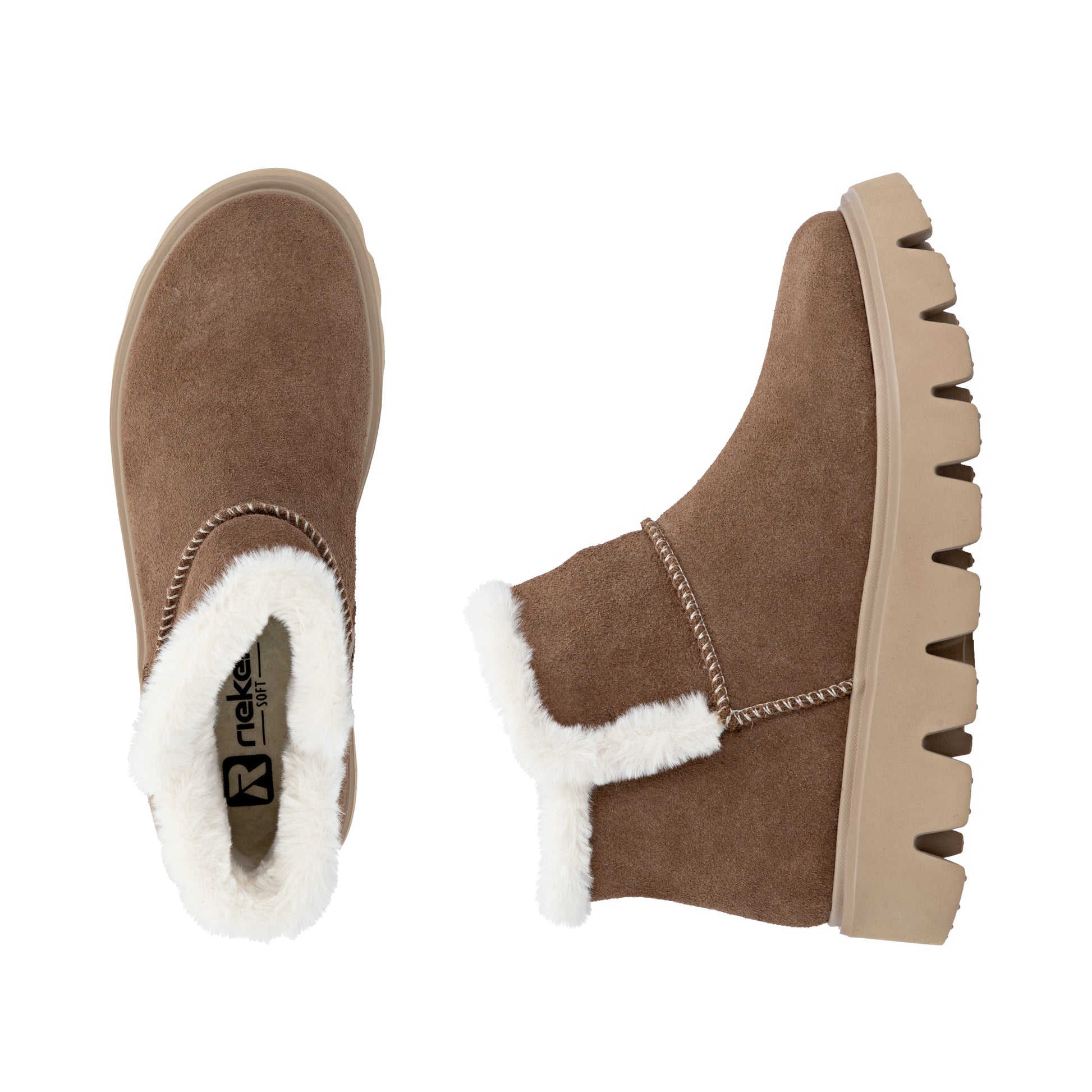 Brown Zip Boots for Women | Rieker Sport W2071-20