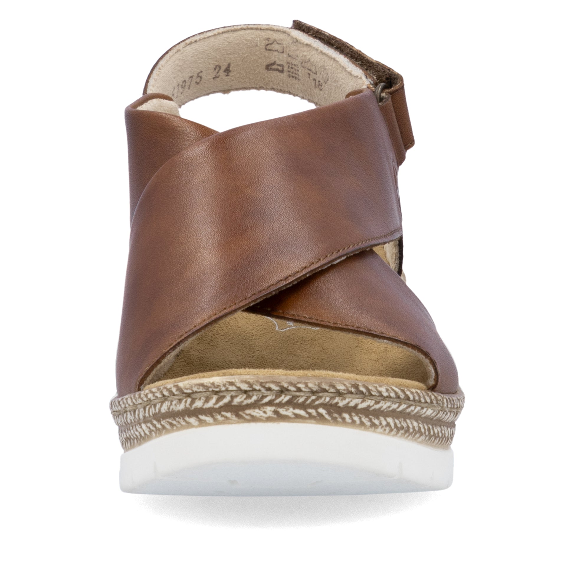 Brown Hook & Loop Sandals for Women | Rieker 61975-24
