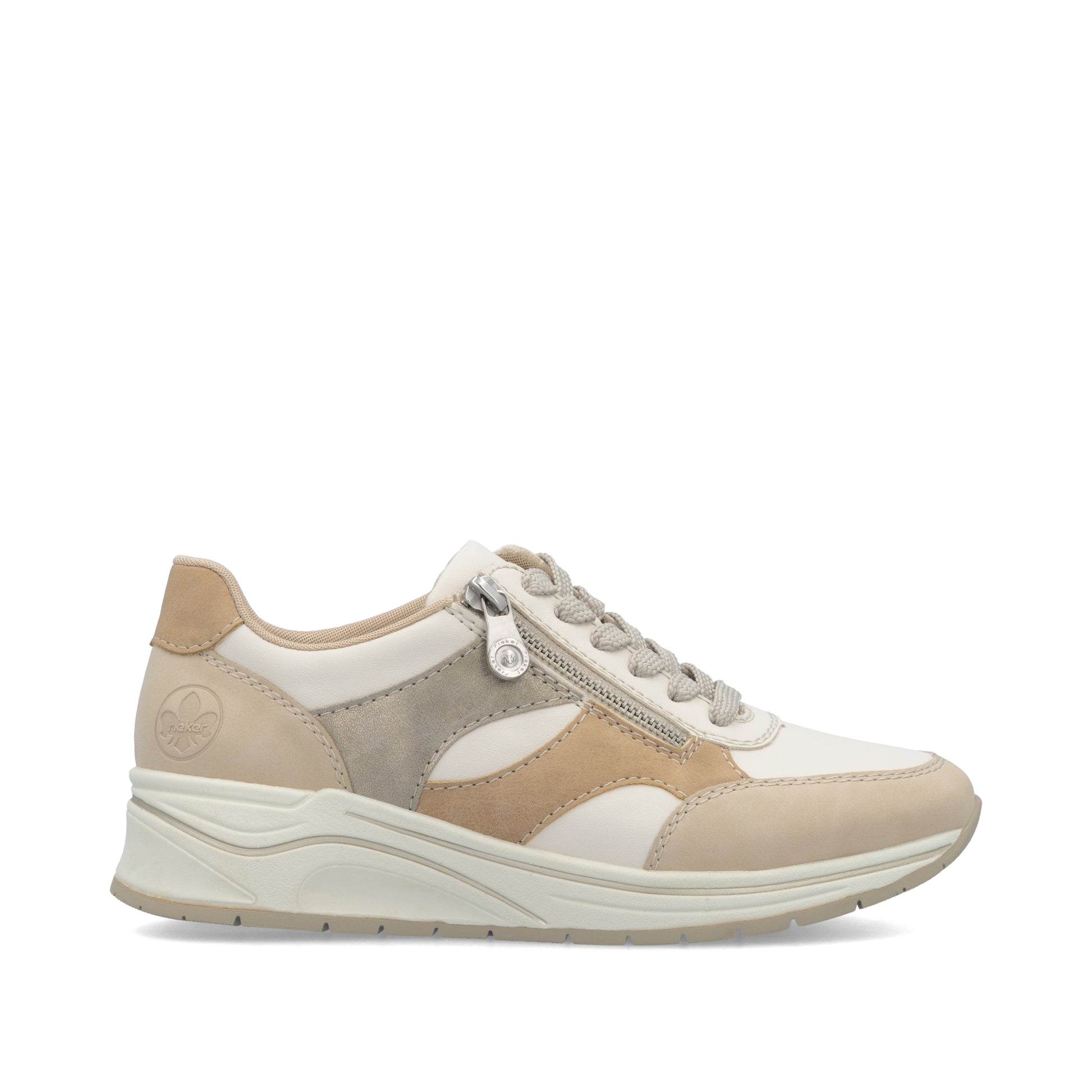 Beige Zip Shoes for Women | Rieker N9518-60