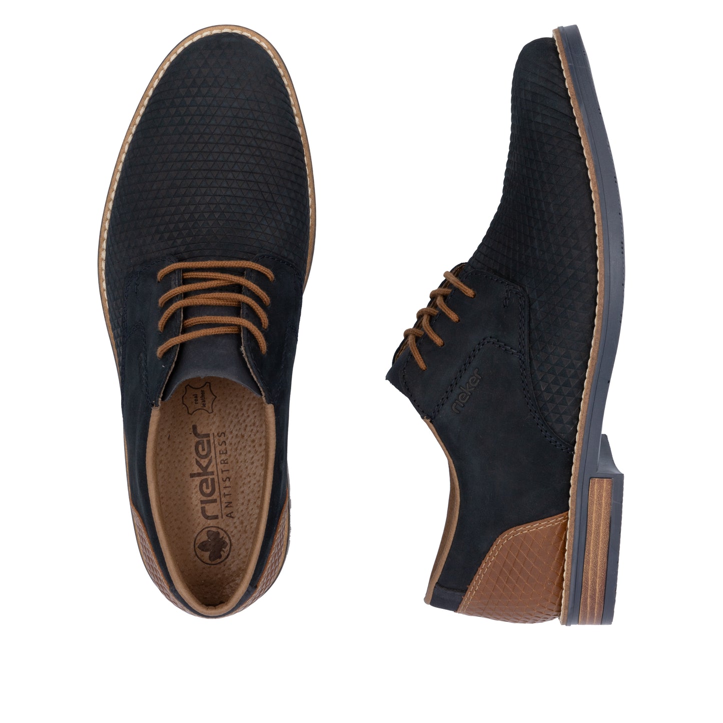 Rieker Men's Lace-up Shoe - Blue | 13509-14