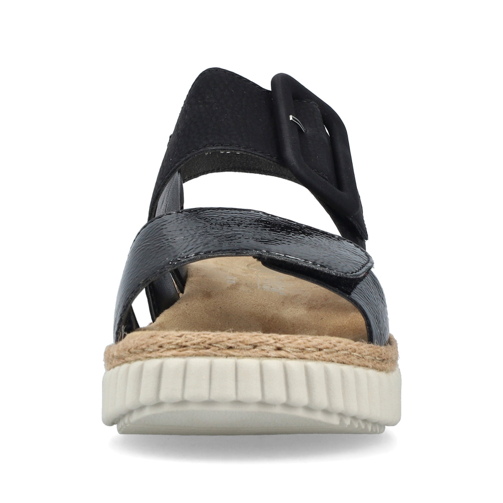 Black Hook & Loop Sandals for Women | Rieker 69260-00