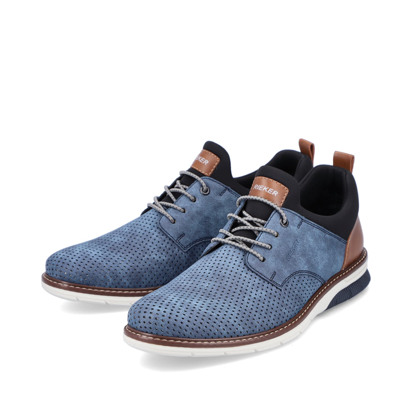 Rieker Men's Casual Lace-up Shoe - Blue | 14450-14