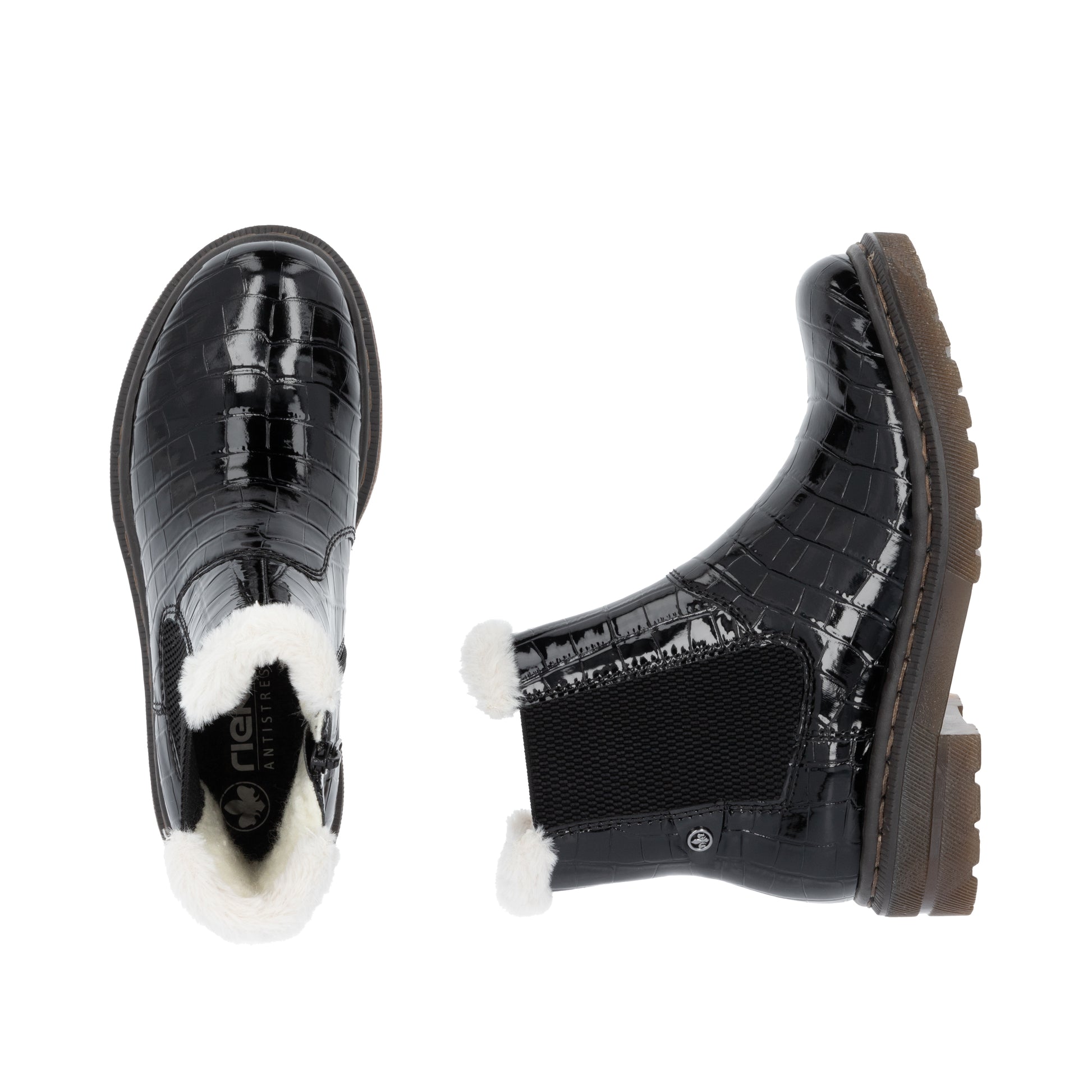 Black Zip Boots for Women | Rieker 78250-00