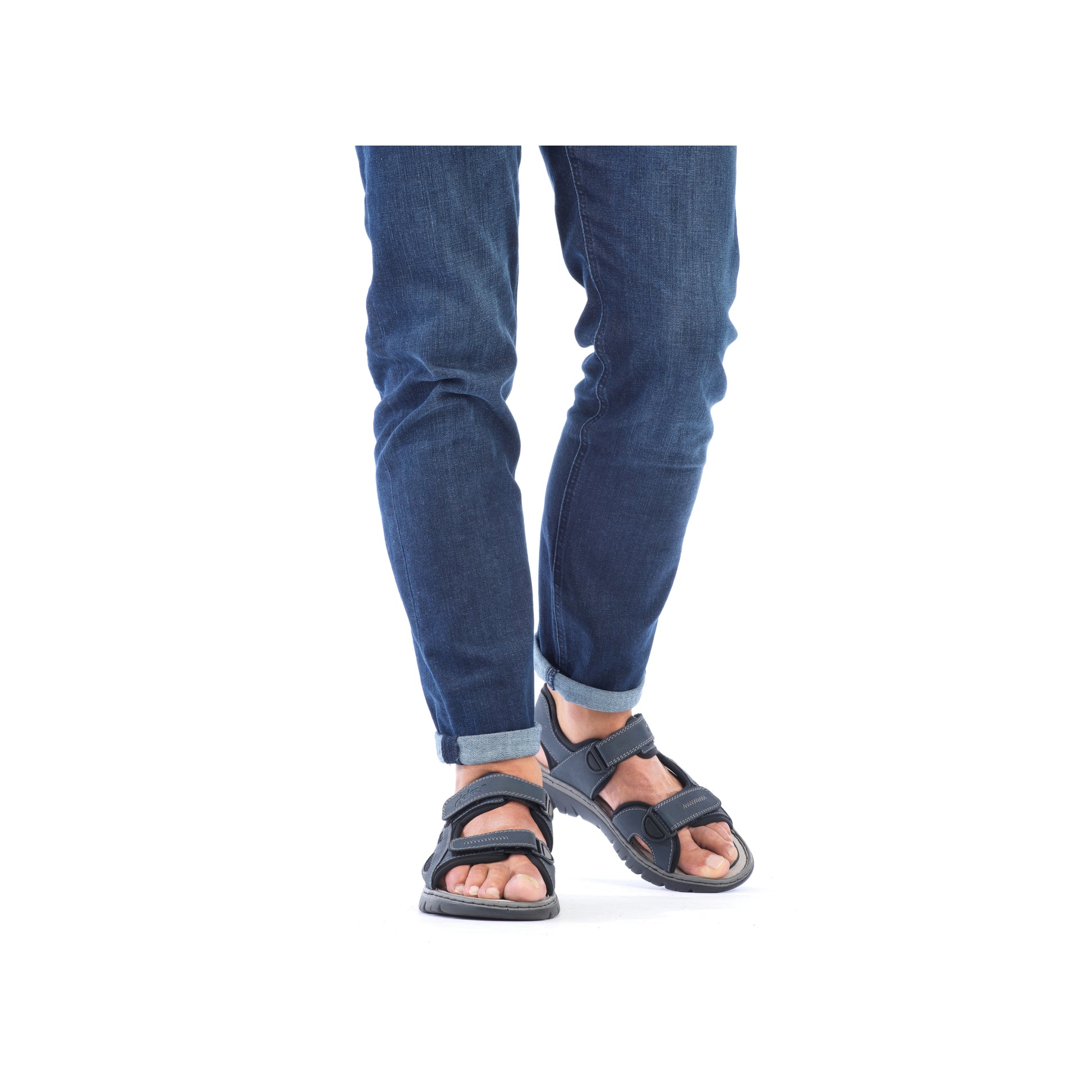 Blue Hook & Loop Sandals for Men | Rieker 26761-14