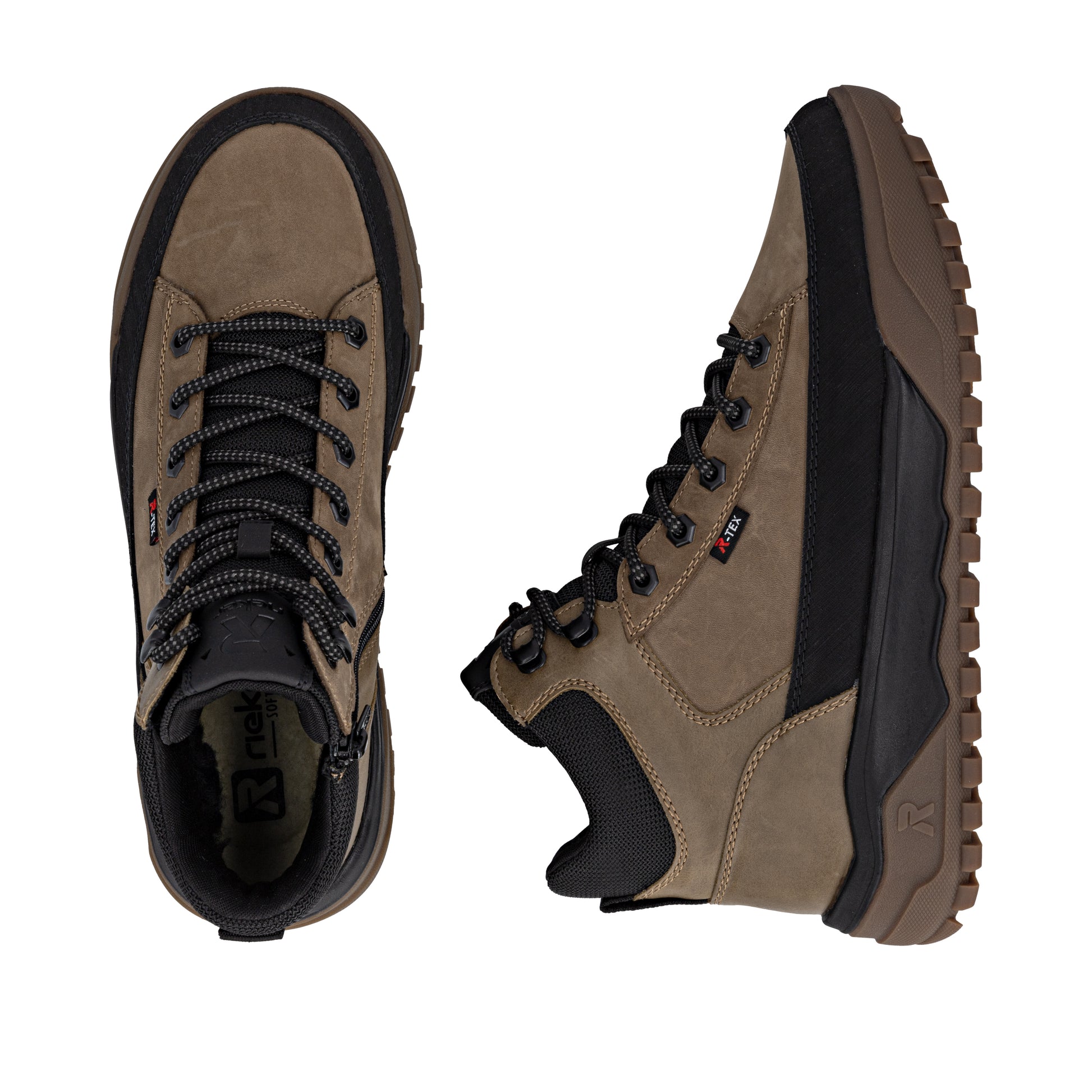 Brown Zip Boots for Men | Rieker U1571-20