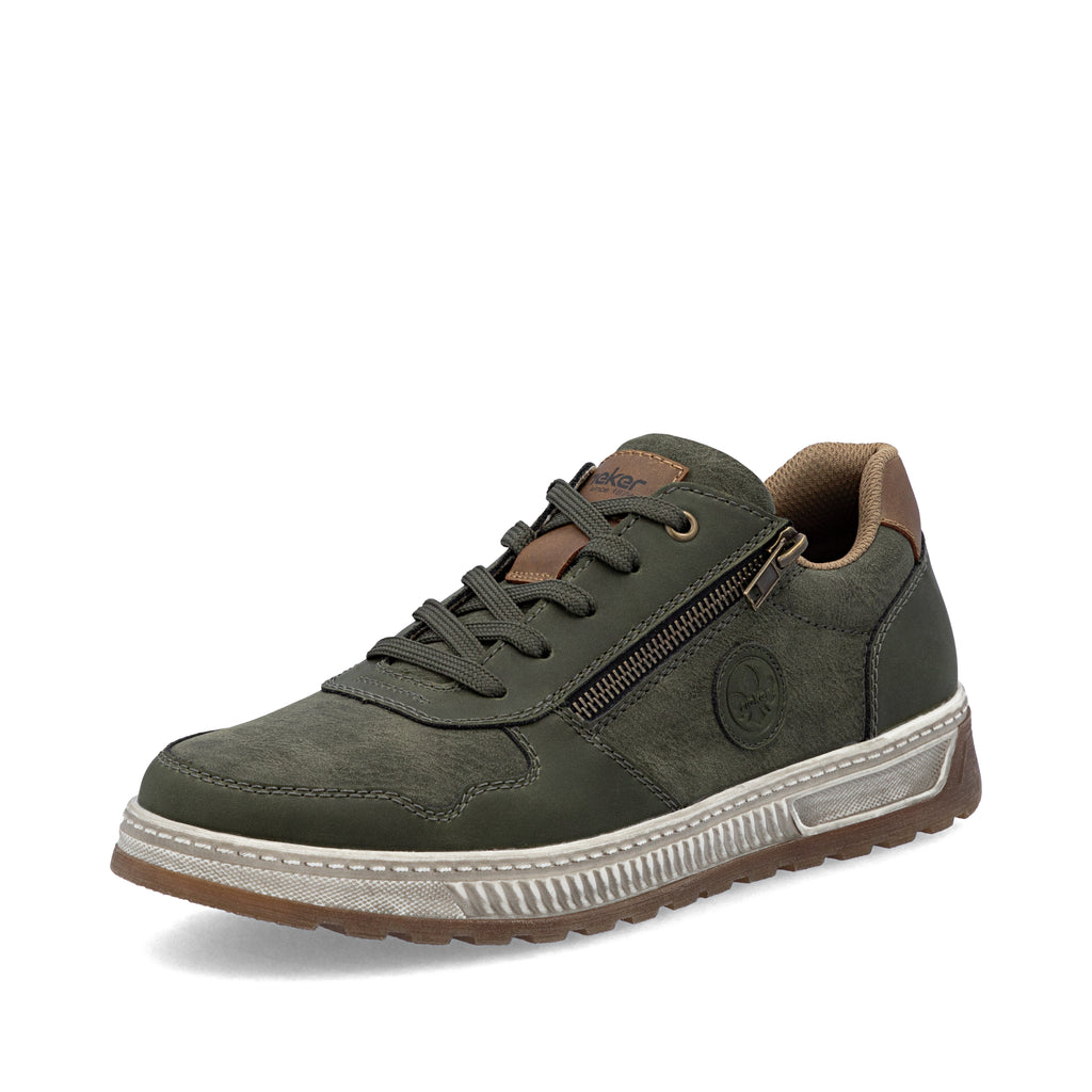 Green Zip Shoes for Men Rieker 37029-52