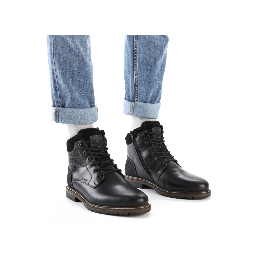 Black Zip Boots for Men | Rieker 13740-00