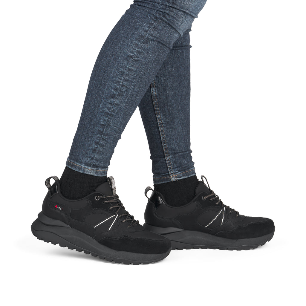 Black Elasticated Shoes for Women | Rieker W2501-00