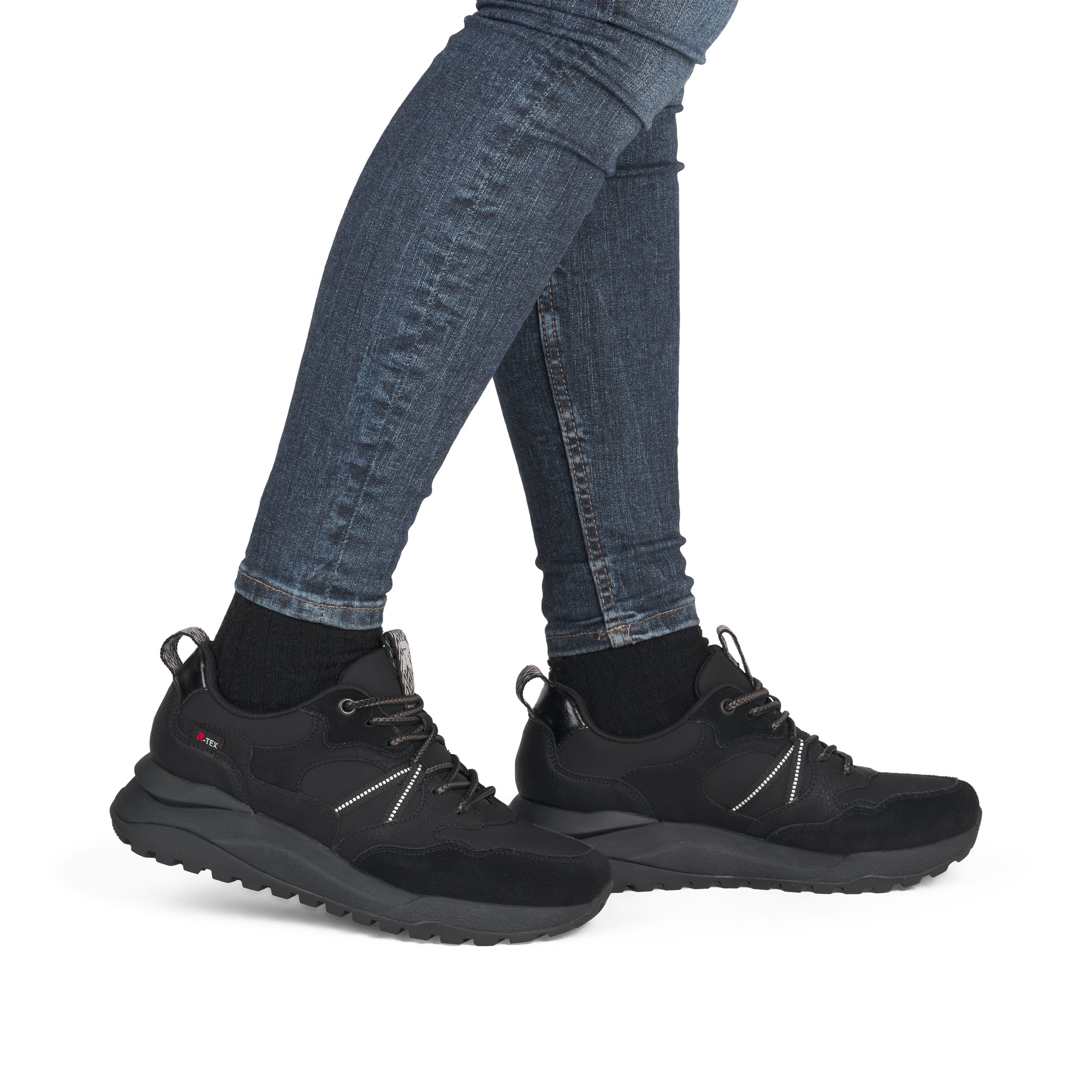 Black Elasticated Shoes for Women | Rieker W2501-00