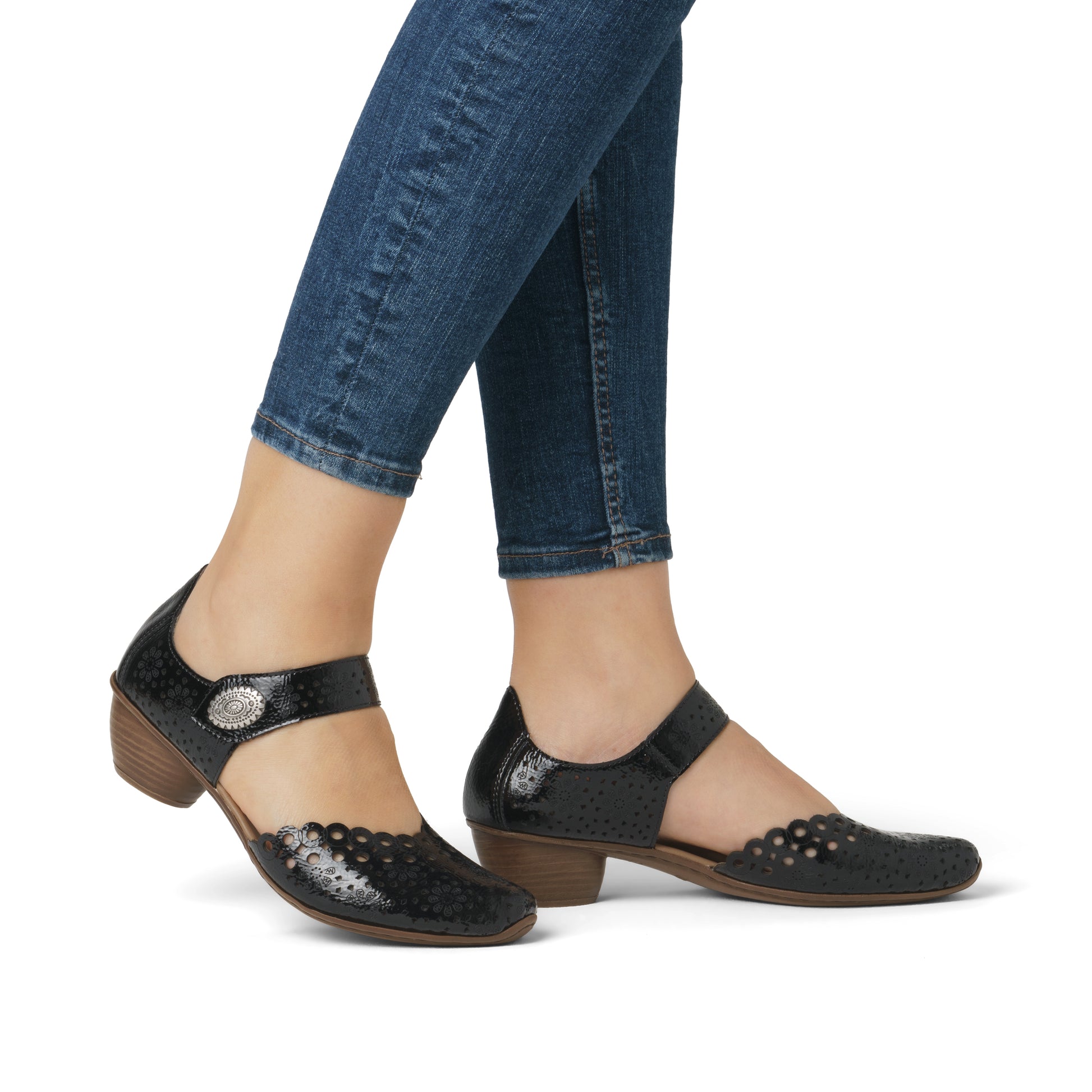Black Hook & Loop Shoes for Women | Rieker 43753-02