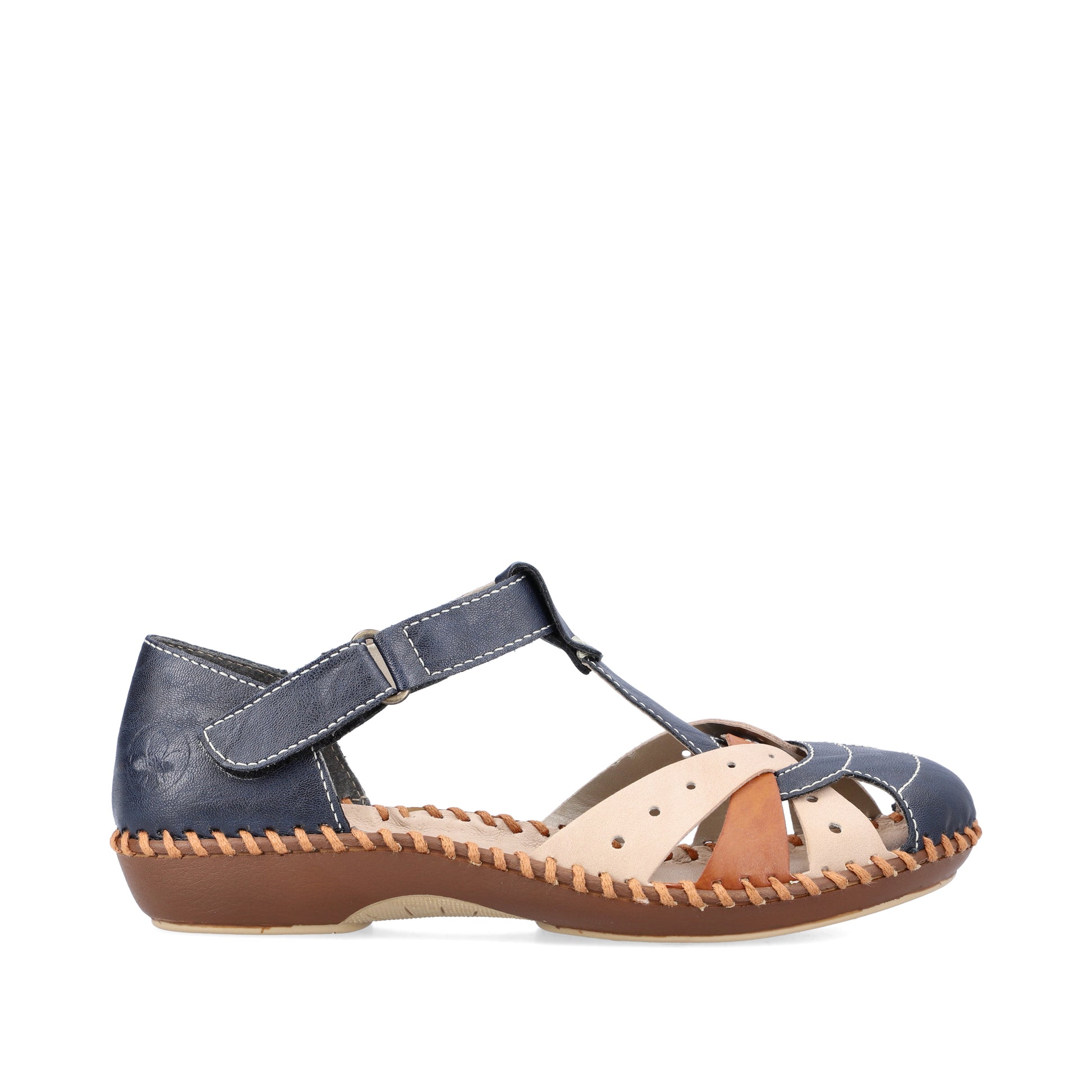 Blue Hook & Loop Shoes for Women | Rieker M1655-14