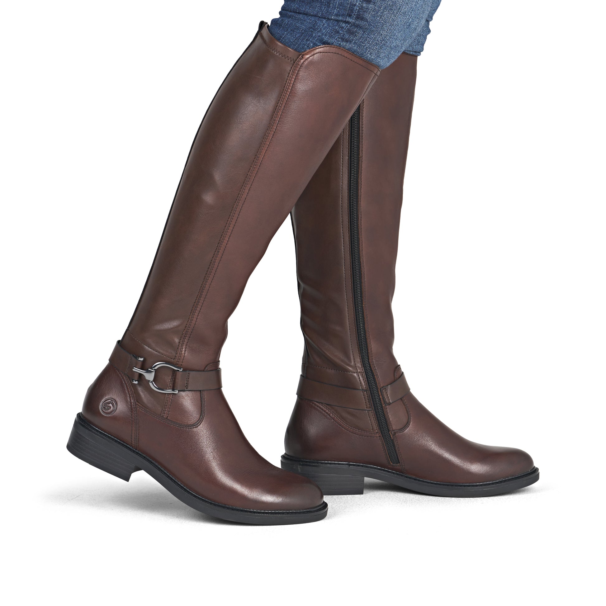 Brown Zip Boots for Women | Remonte D2W77-25