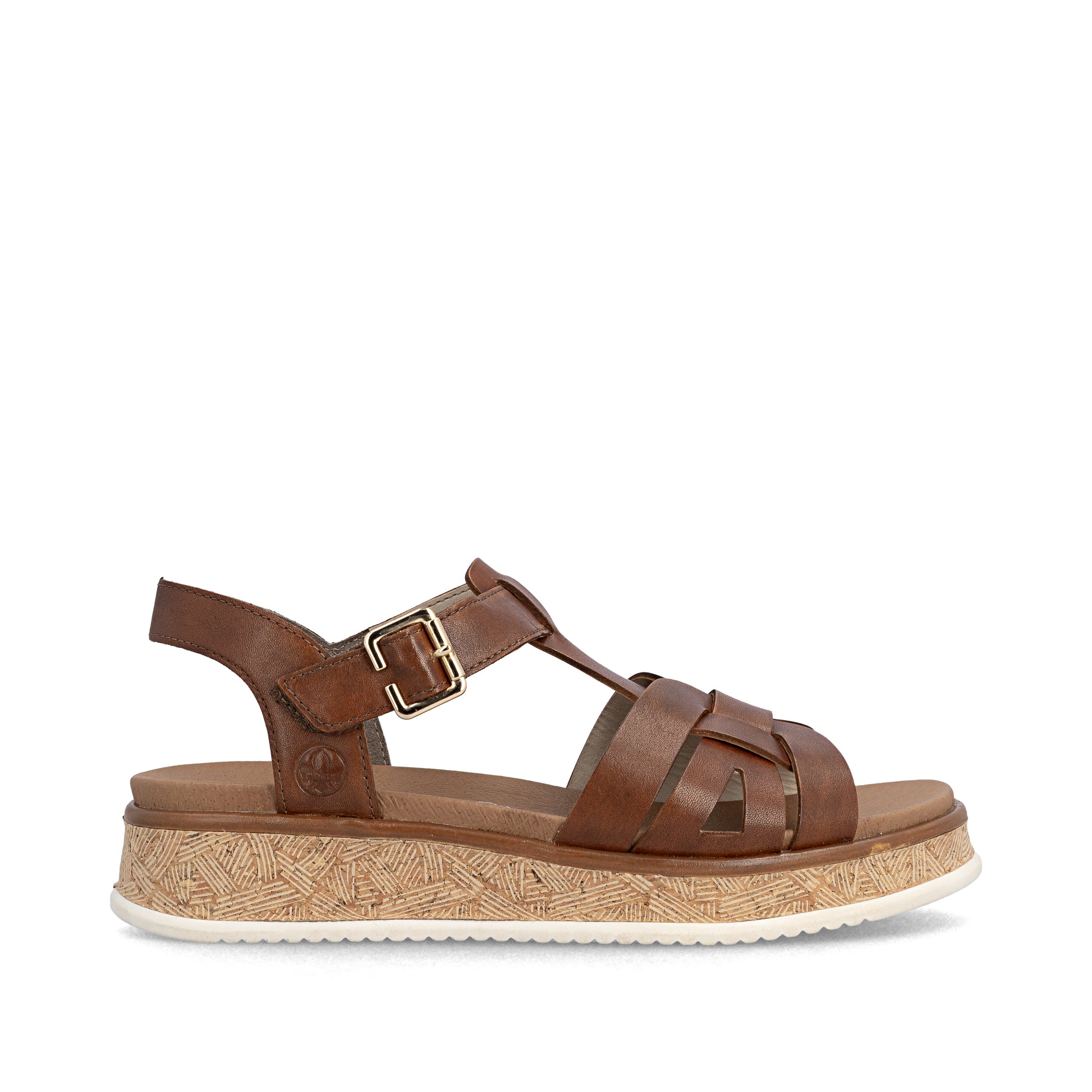 Brown Hook & Loop Sandals for Women | Rieker W0853-24