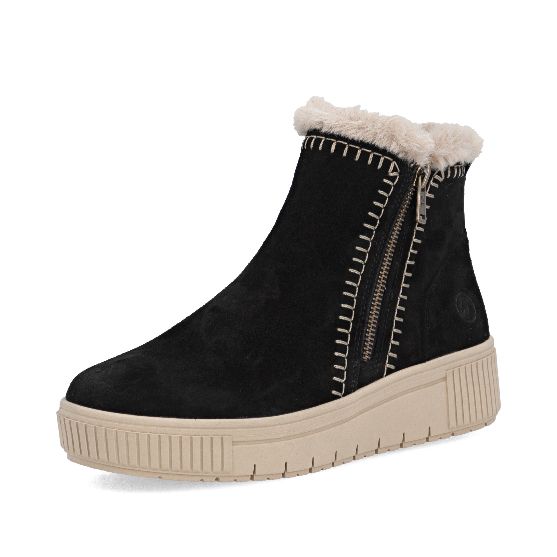 Black Zip Boots for Women | Remonte D3B70-03